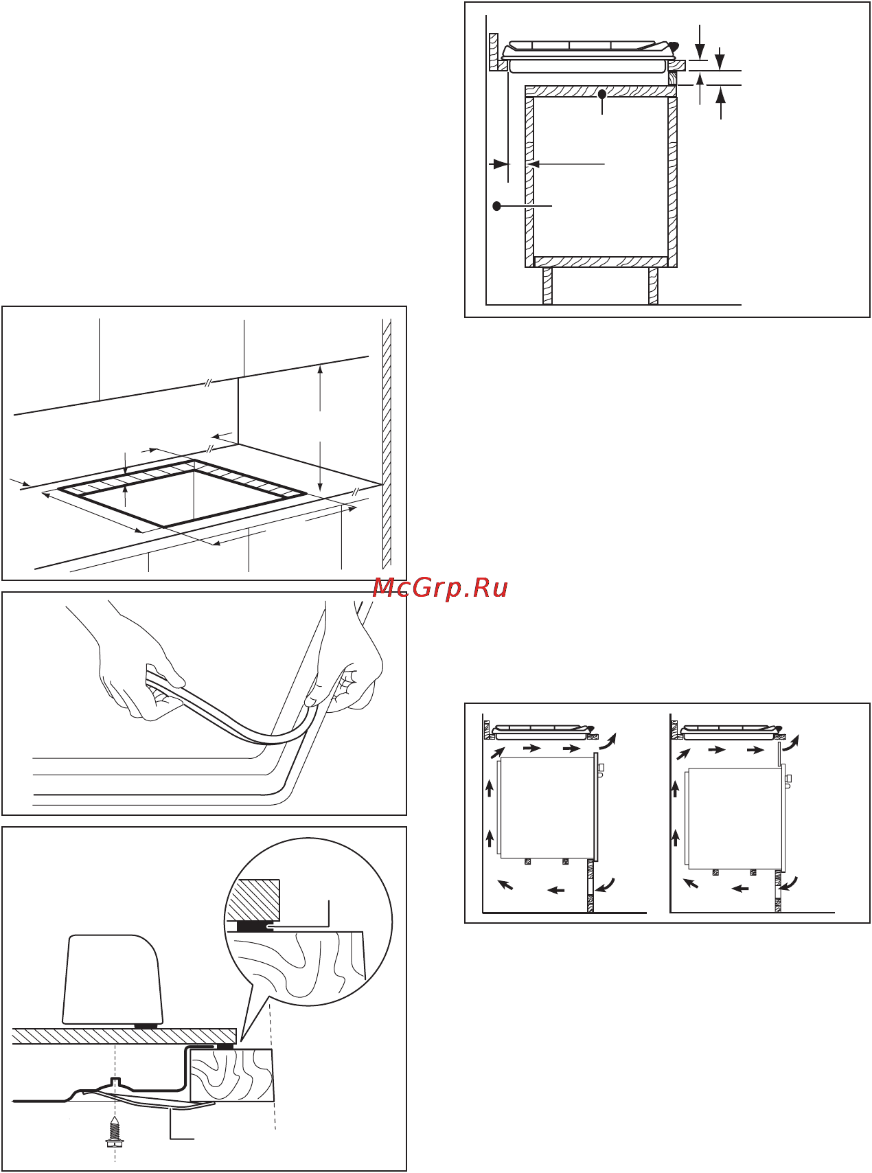Electrolux EGT 7353 YOK [49/100] Возможности встраивания