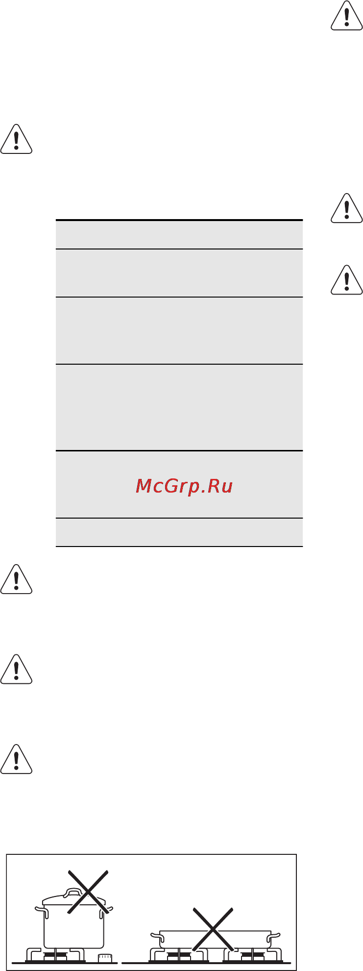 Electrolux EGT 7353 YOK [8/100] Užitečné rady a tipy