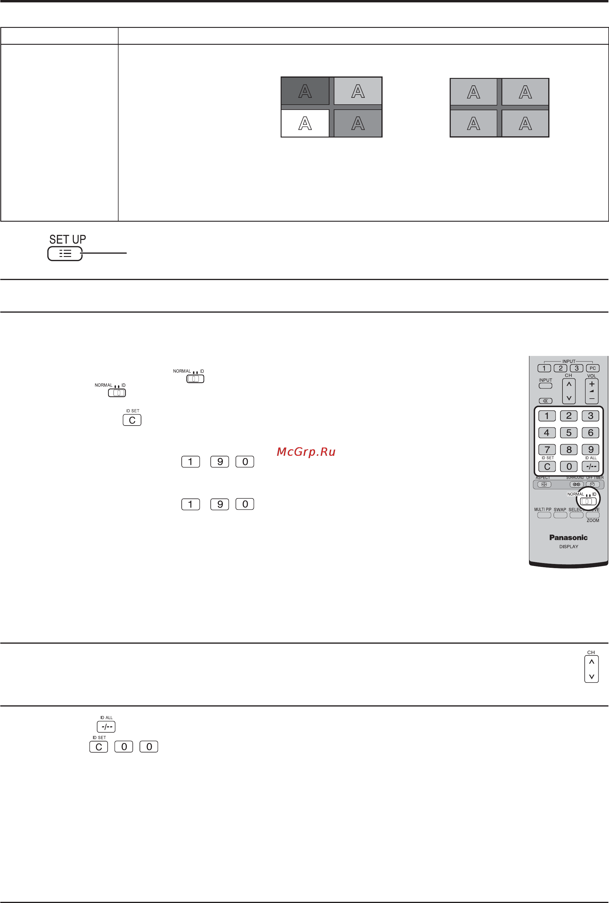 Panasonic TH-85PF12W [44/68] Функция кода id пульта дистанционного управления
