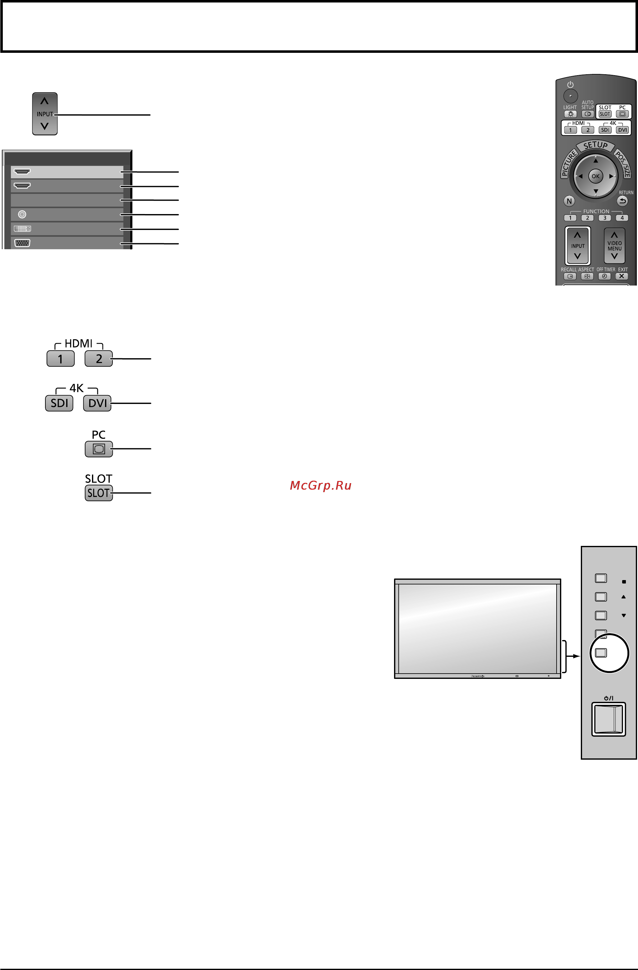 Panasonic TH-152UX1W [19/54] Выбор входного сигнала