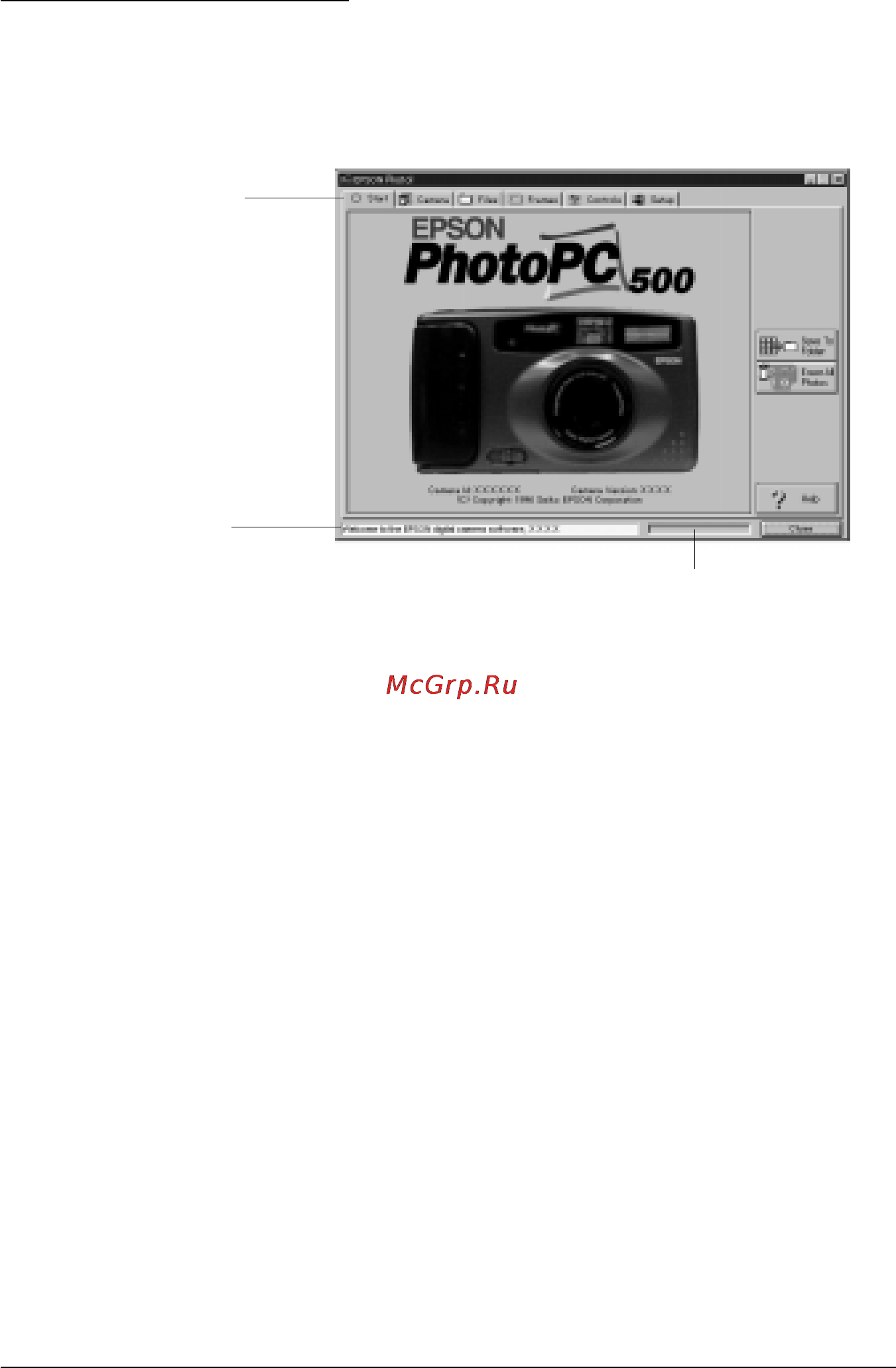 Epson PhotoPC 500 [50/133] Окно epson photo