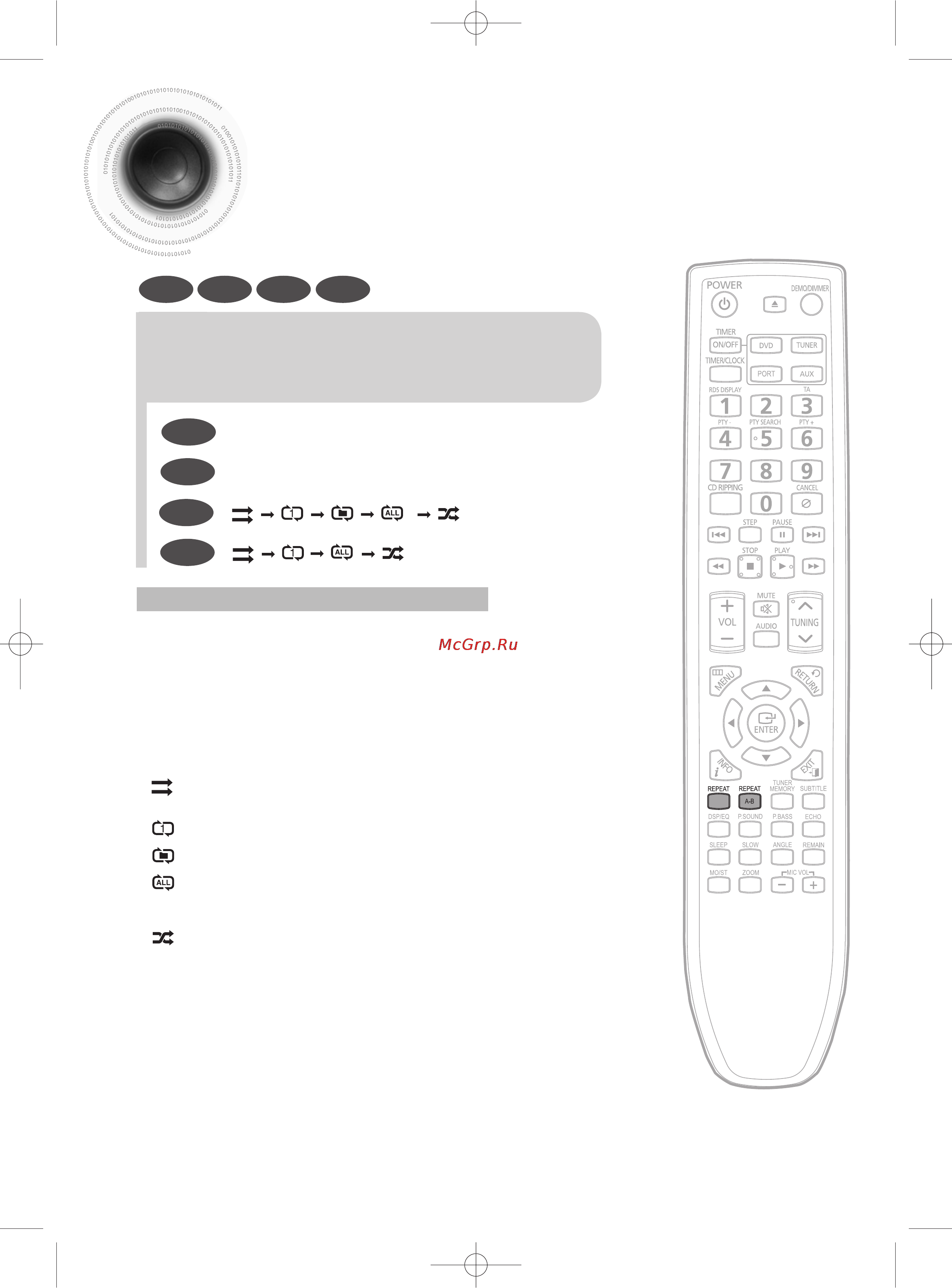 Samsung MM-C430D [37/68] Повторное воспроизведение
