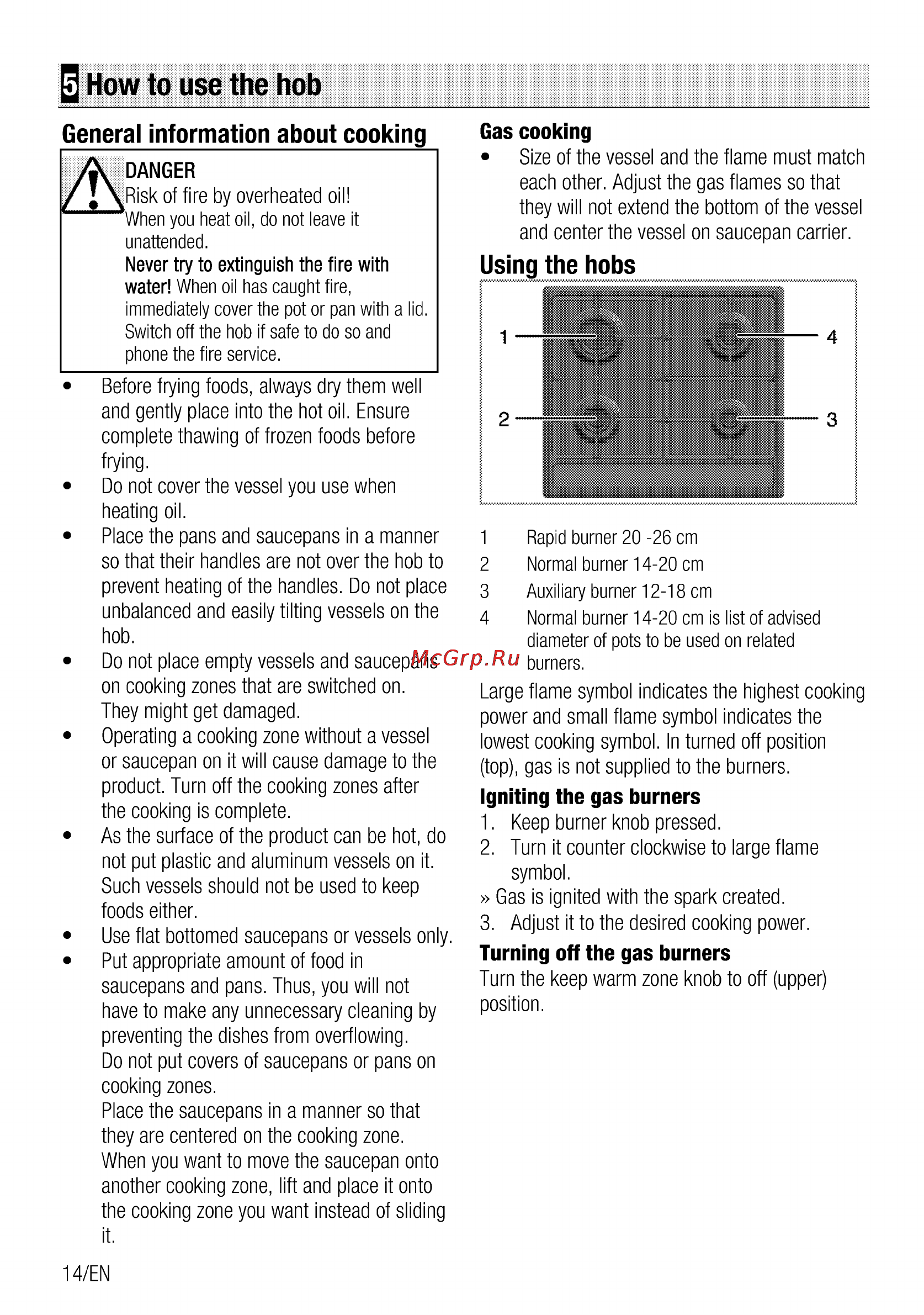 Beko HIMG 64233 SX [14/40] How to use the hob