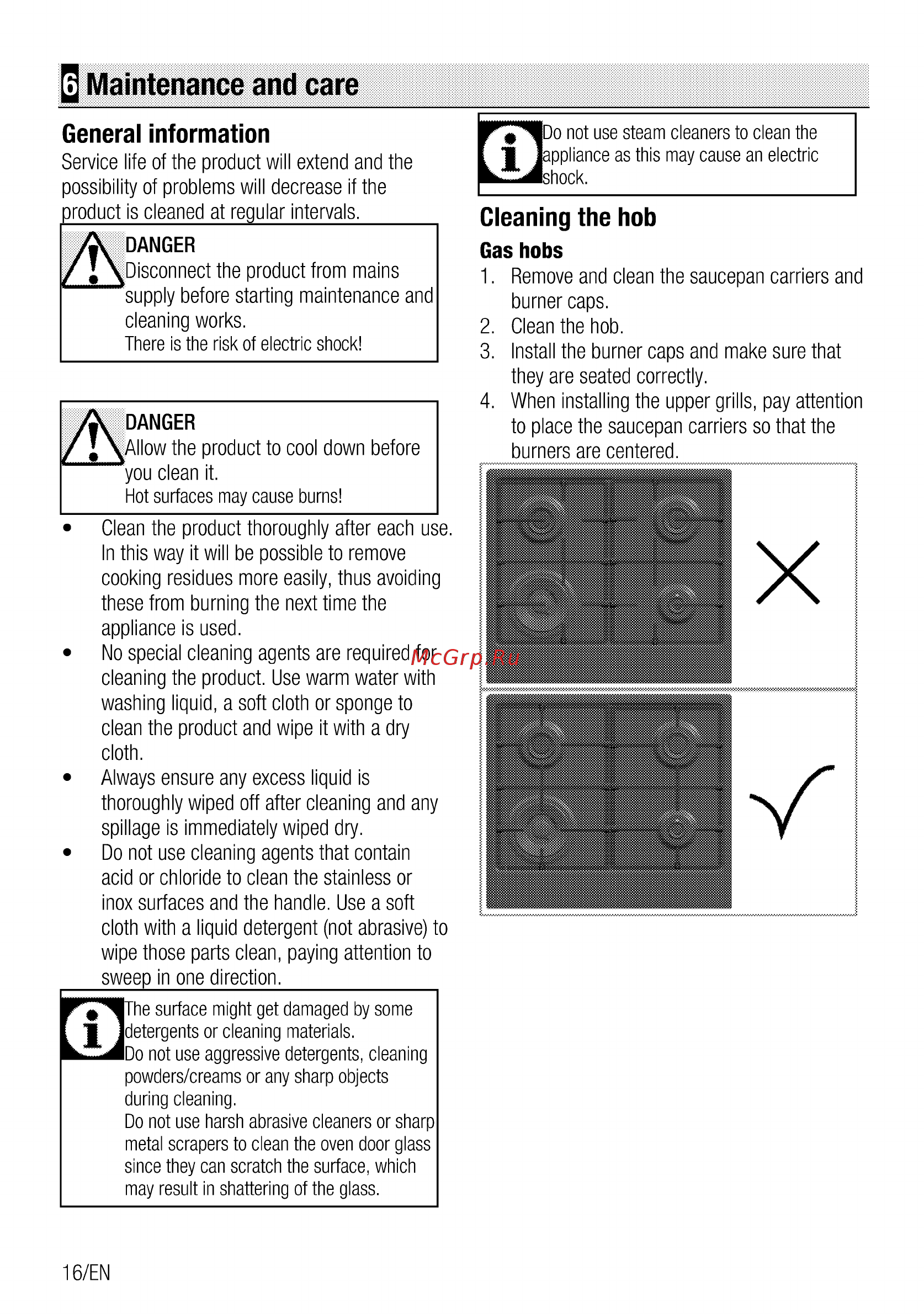 Beko HIMW 64225 SW [16/40] Maintenance and care