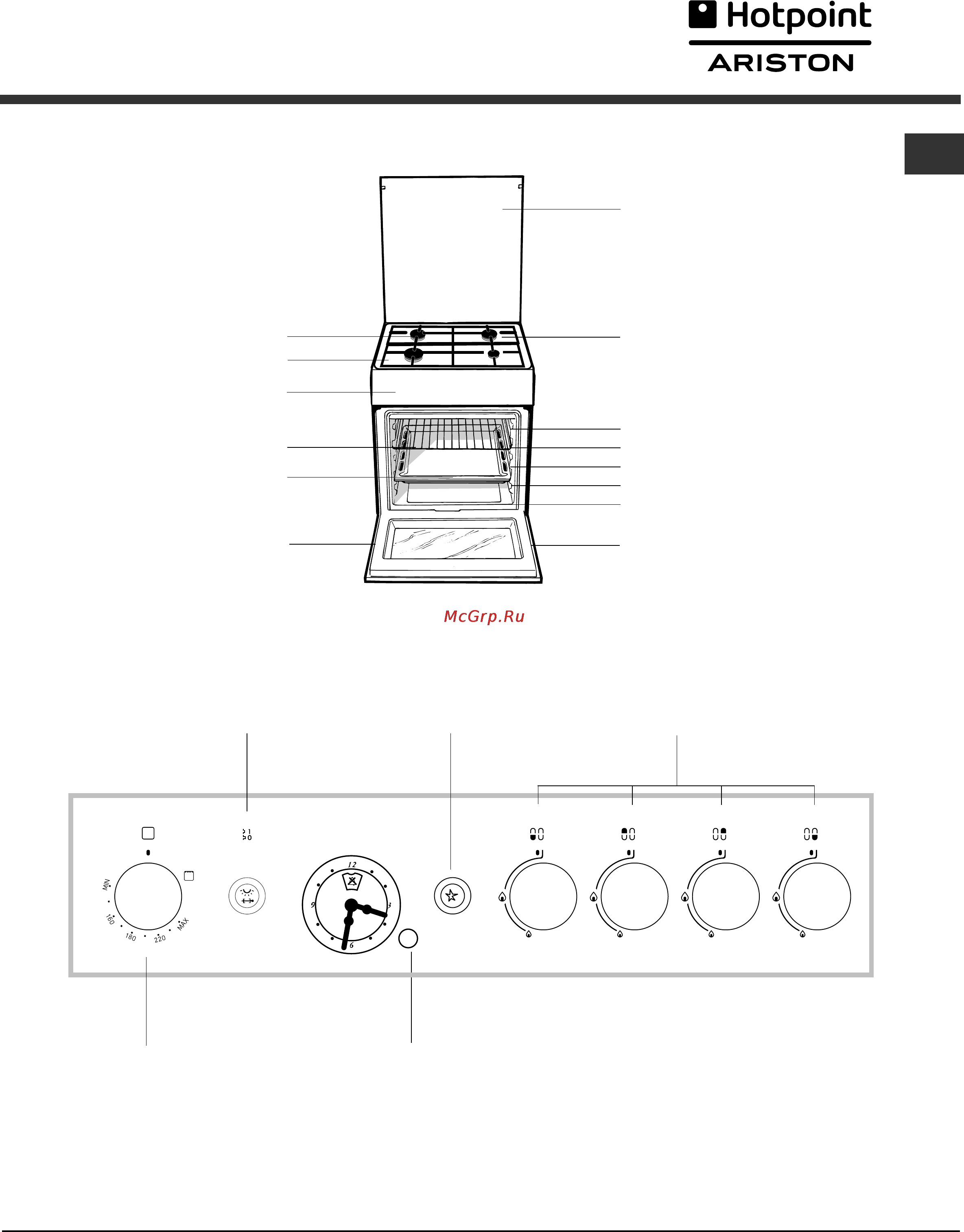 Hotpoint-Ariston CG 64 SG3 R/HA [21/68] Description of the appliance