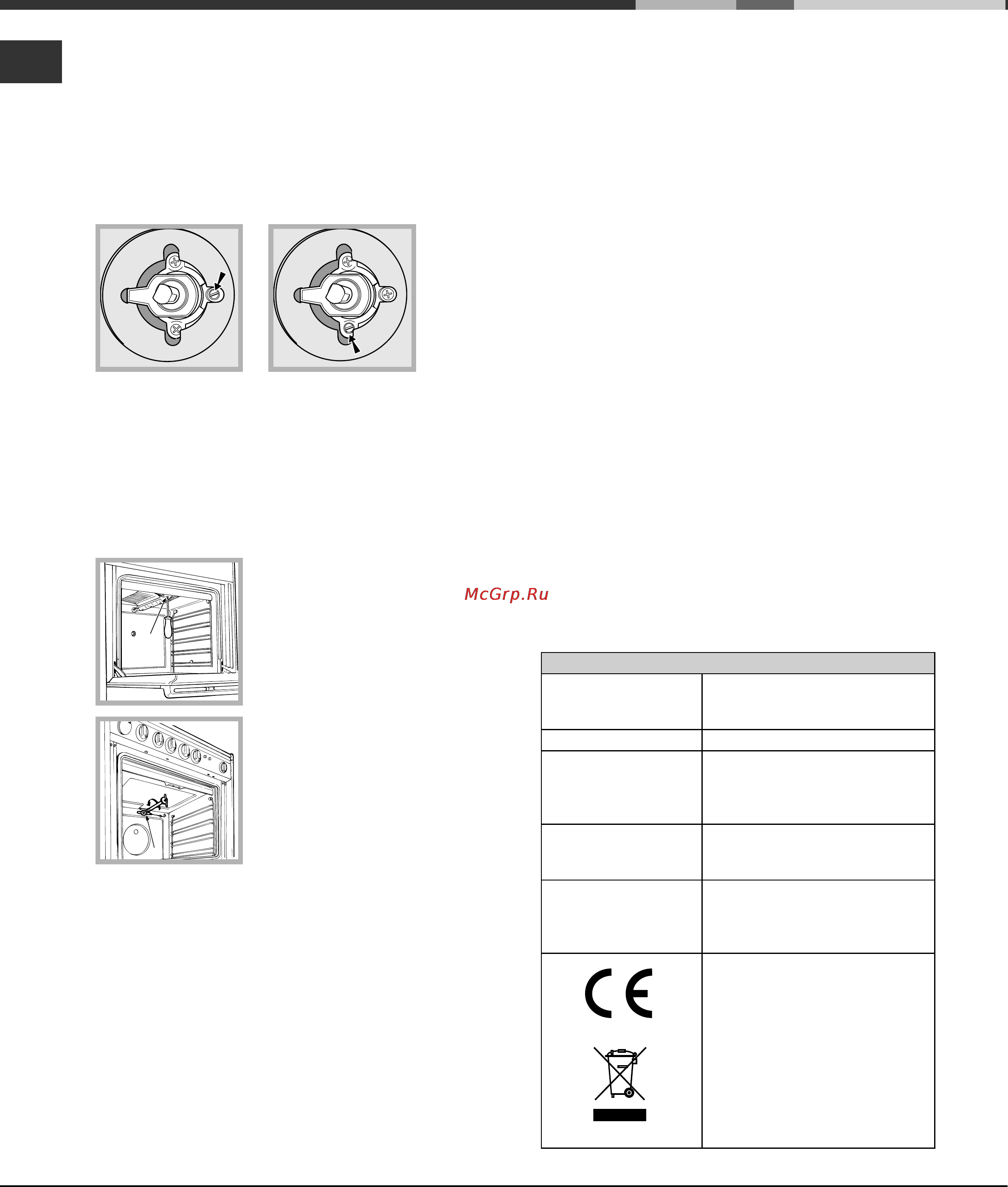 Hotpoint-Ariston CG 64 SG3 R/HA Инструкция по эксплуатации онлайн [32/68] 35026