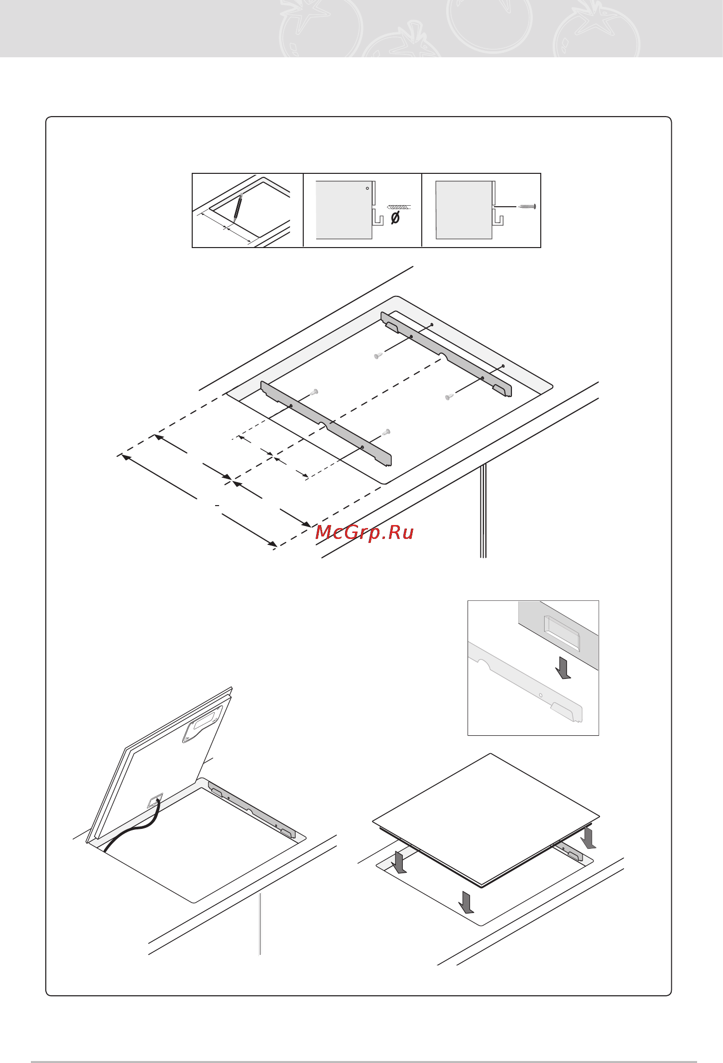 Samsung C61R2CAST [11/36] Установка варочной панели продолжение