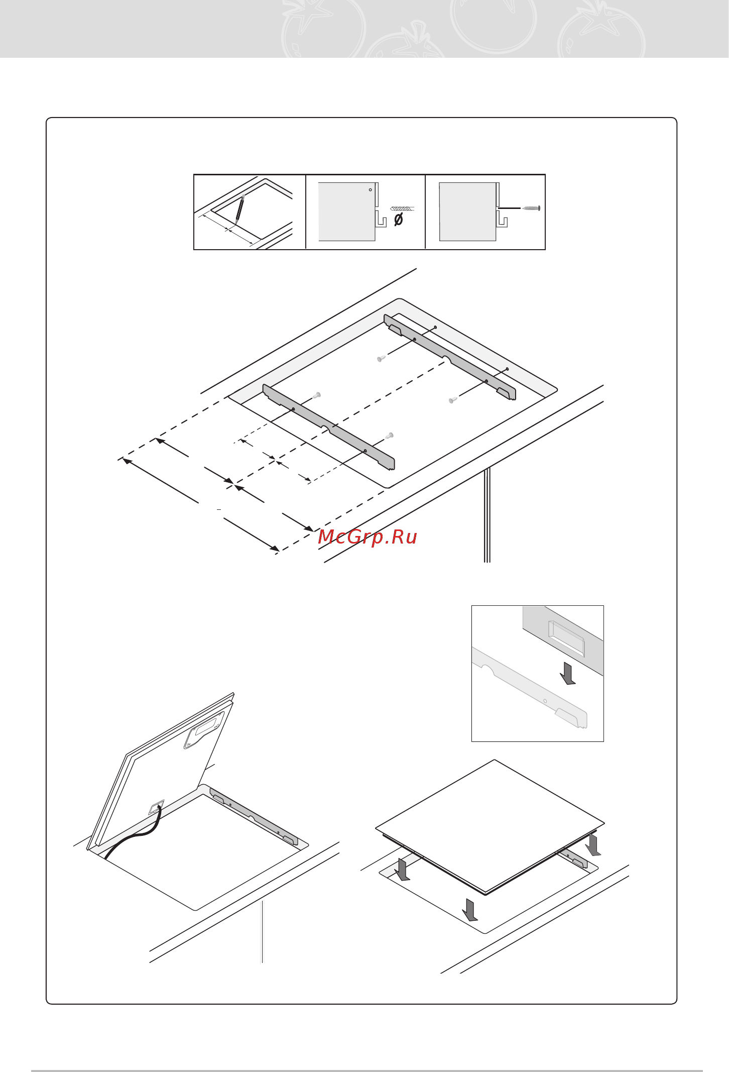 Samsung C61R1CDMST [11/32] Установка варочной панели продолжение