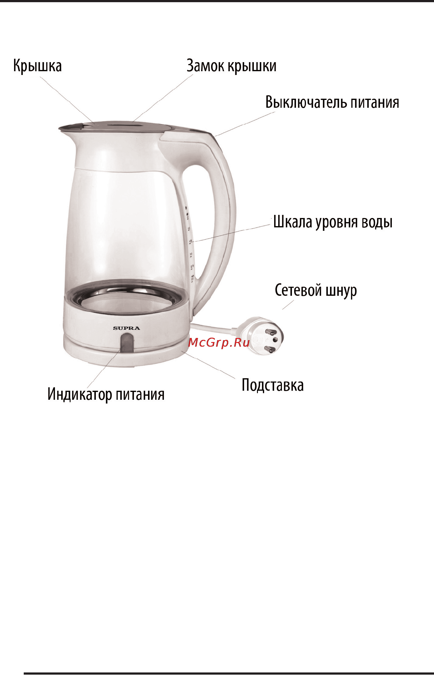 Supra KES-2000 [4/9] Устройство чайника