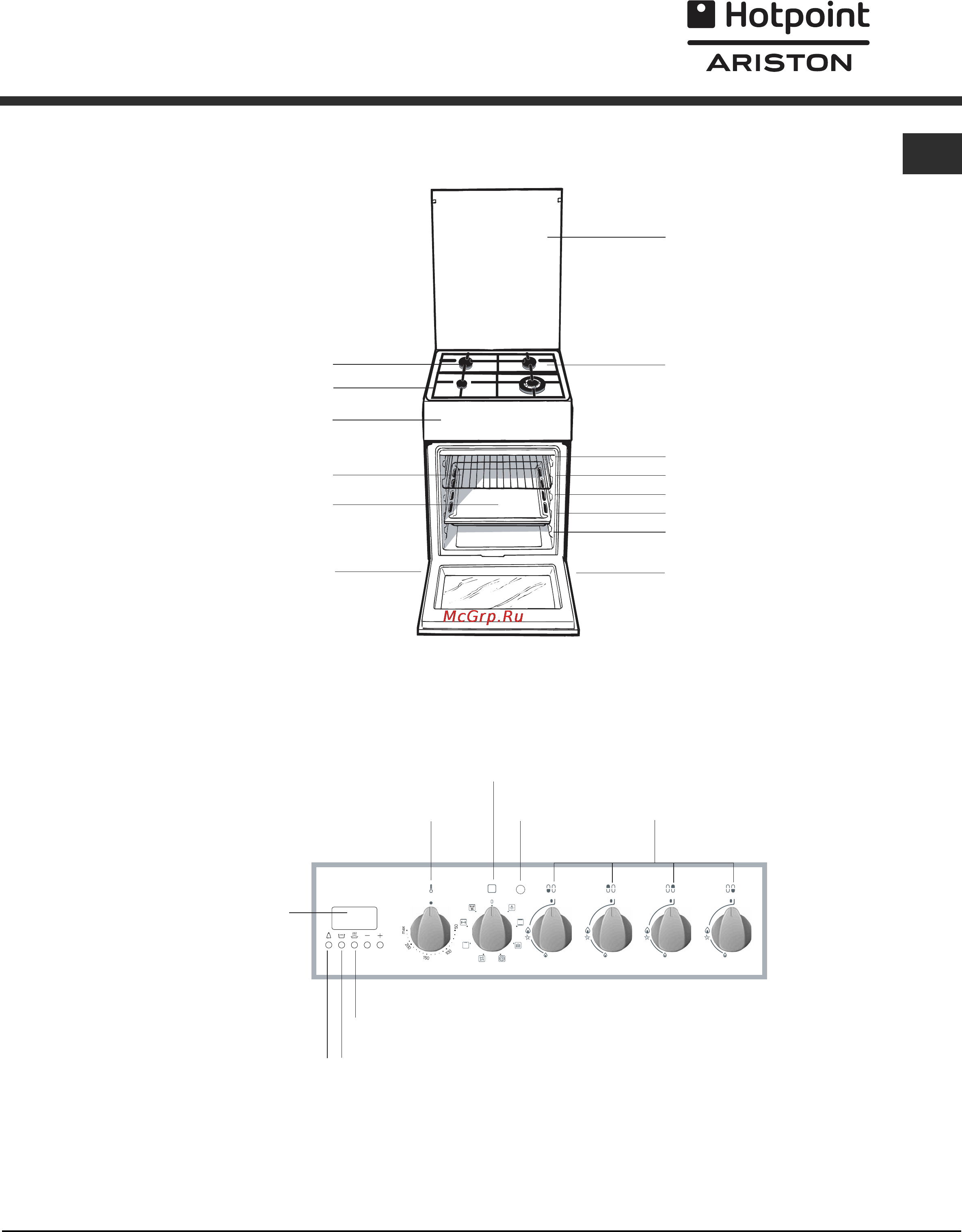 Hotpoint-Ariston C 35S P6 R/HA [31/76] Панель управления