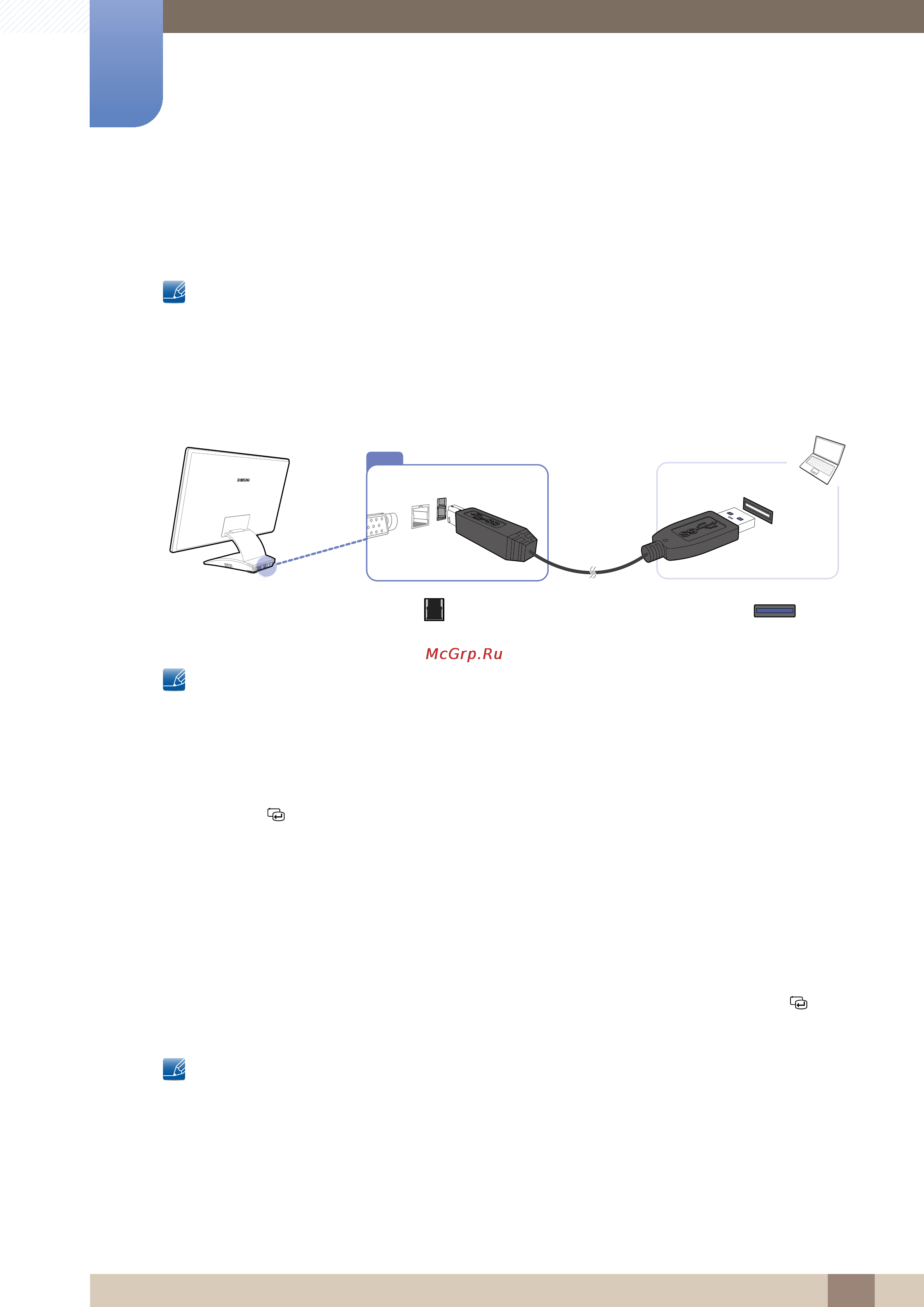 Samsung C23A550U [29/97] Подключение к пк с помощью кабеля usb