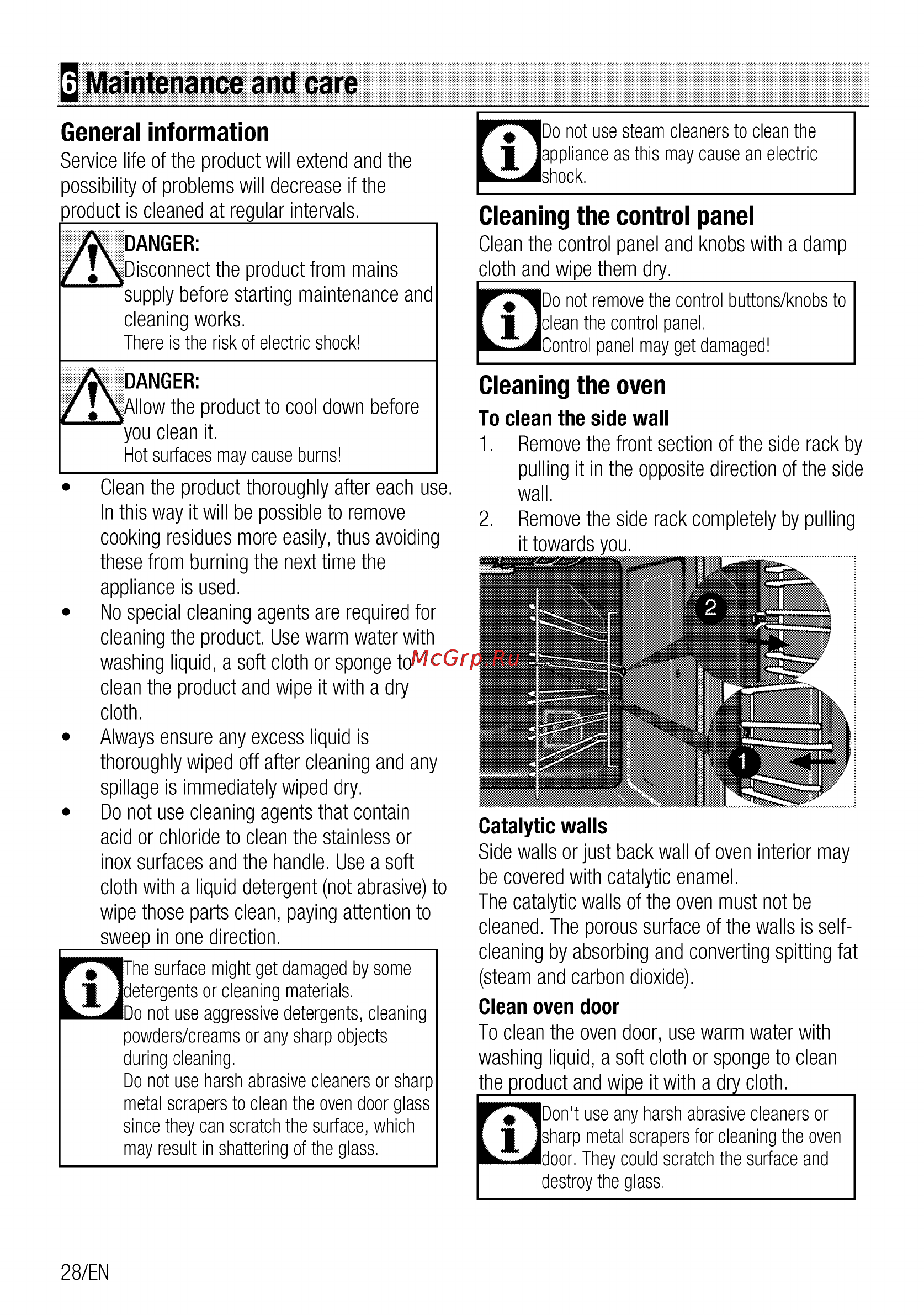 Beko OIM 25600 X [28/68] Maintenance and care