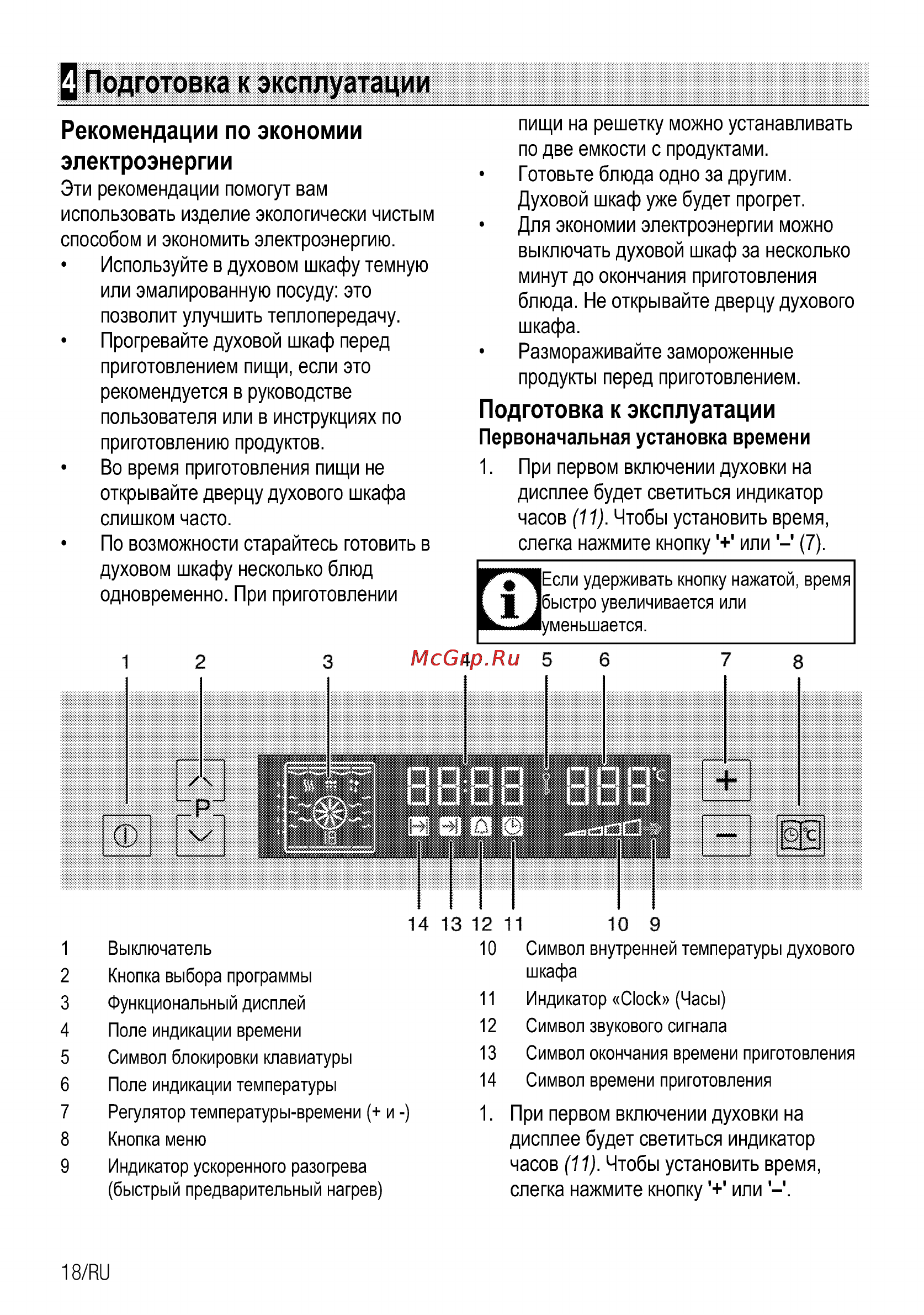 Beko OIM 25600 X [48/68] Q подготовка к эксплуатации