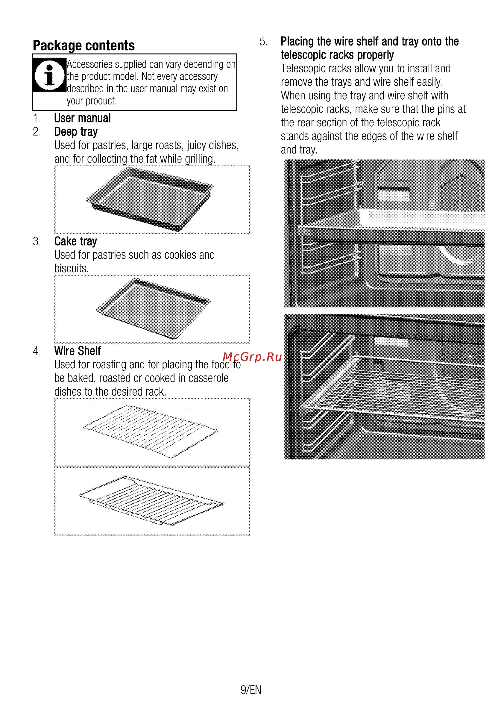 Beko OIM 25600 X [9/68] Package contents