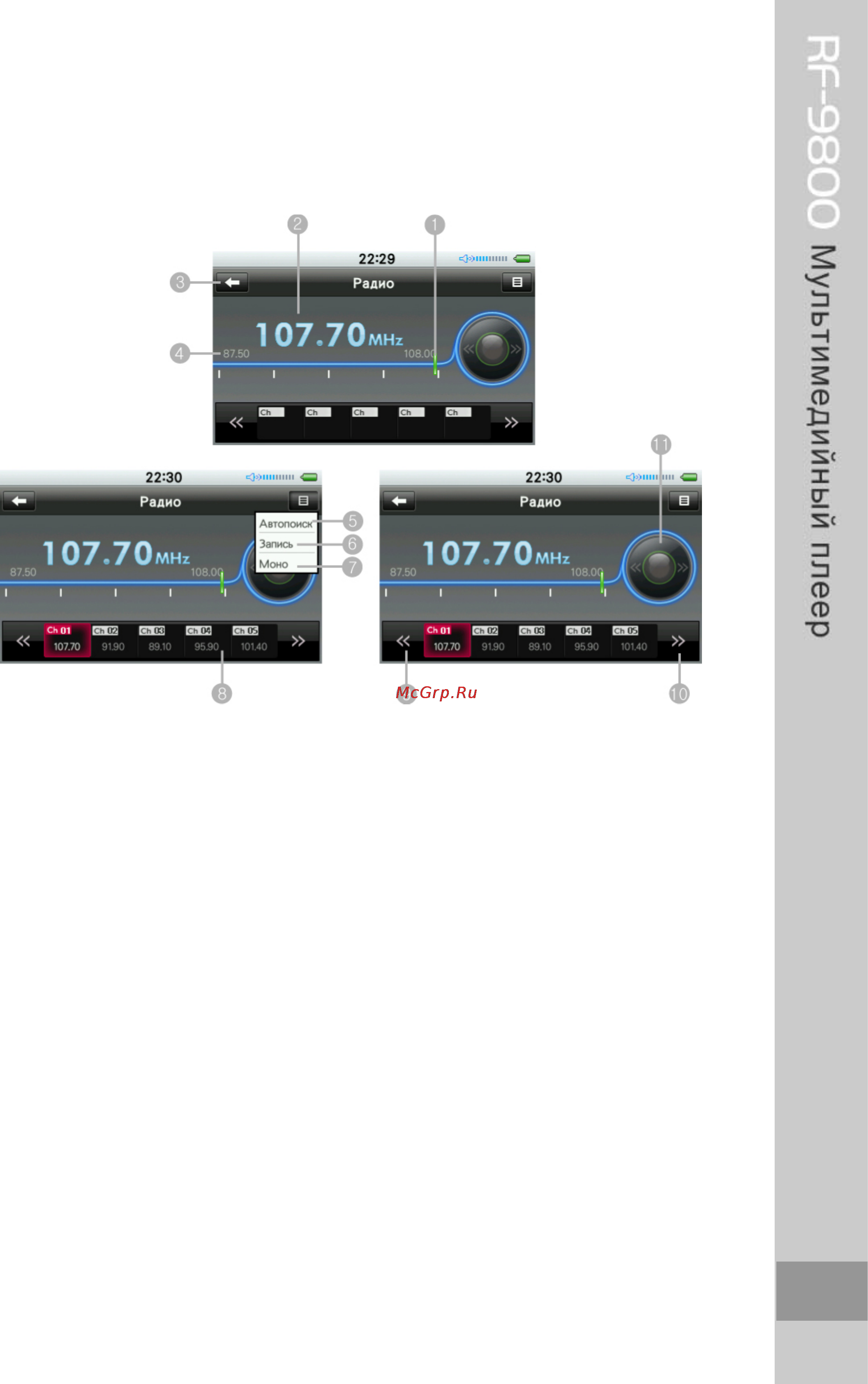 Ritmix RF-9800 [12/54] Режим радио