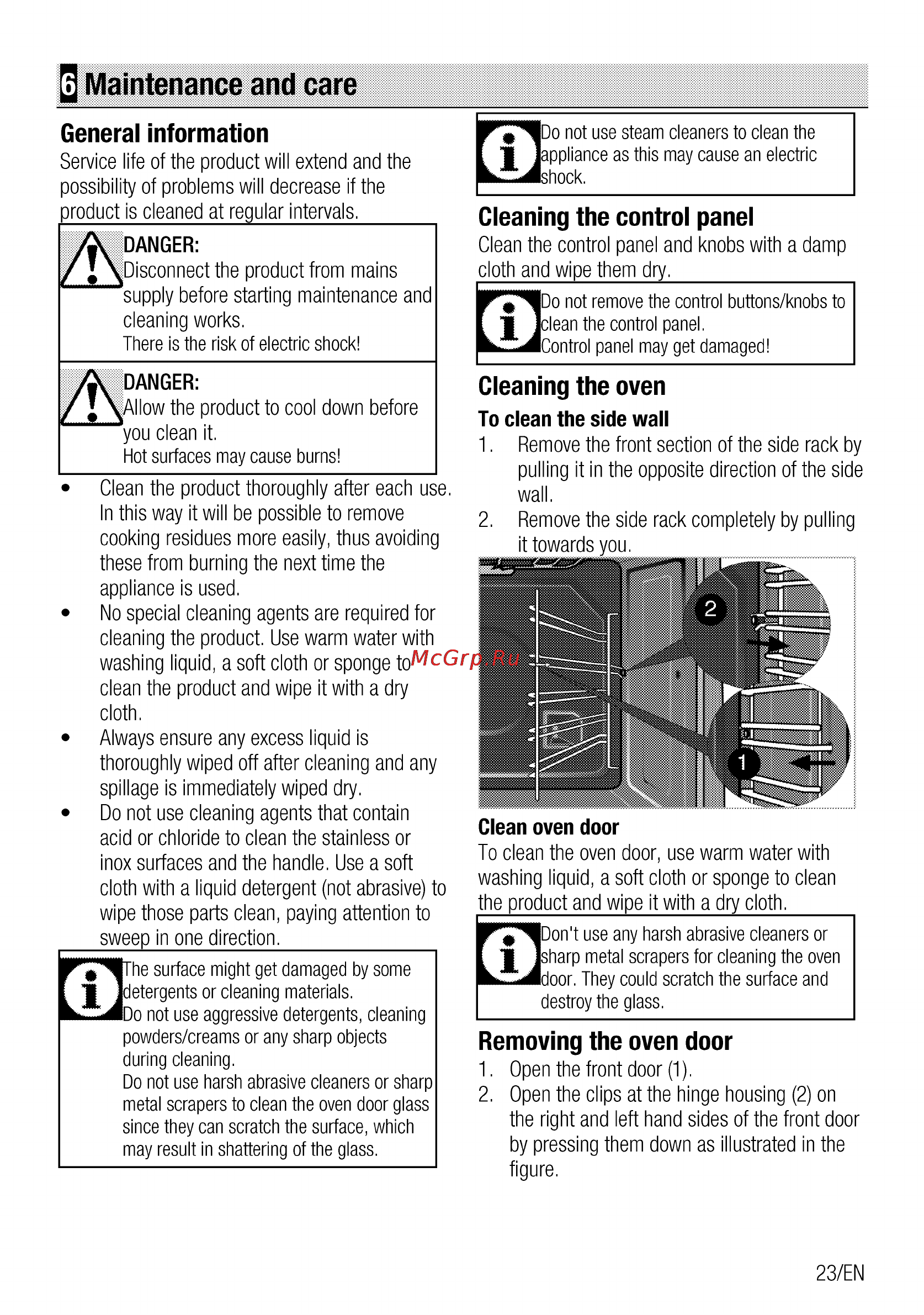 Beko OIE 24300 W [23/60] Maintenance and care