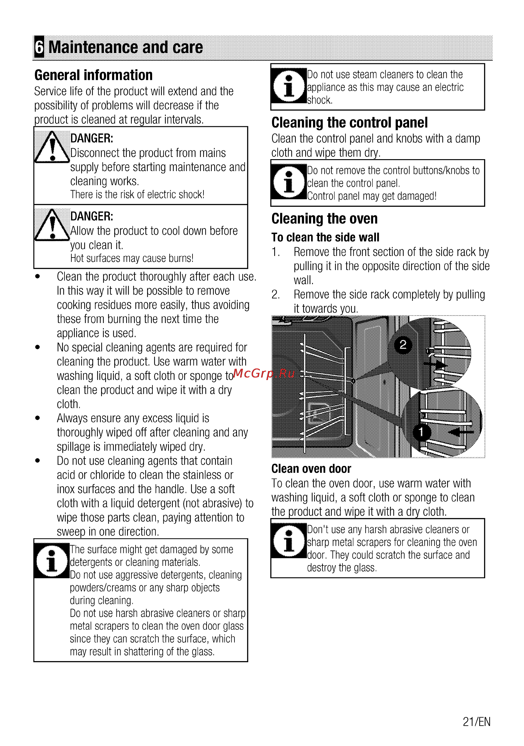 Beko OIE 22101 X [21/56] Maintenance and care