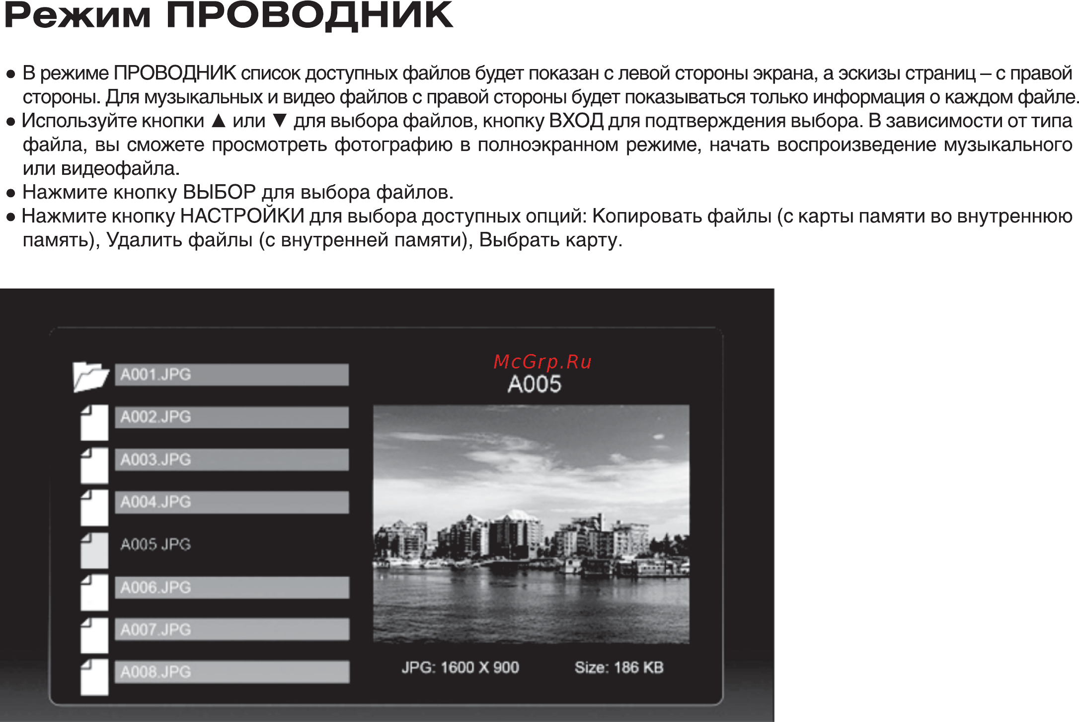 Digma PF-1001 [17/20] Режим проводник