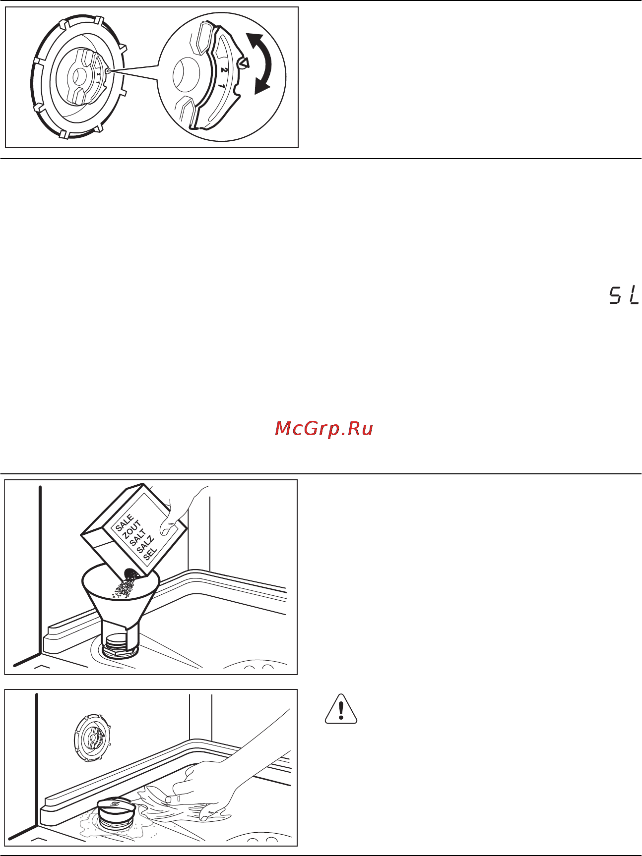 Electrolux ESL 6601 RA [11/52] Заполнение емкости для соли