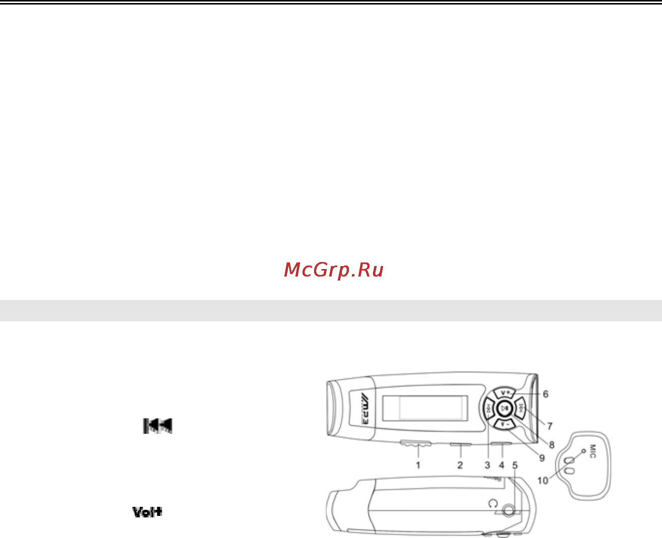 Digma MP565 [6/20] Кнопки и функции