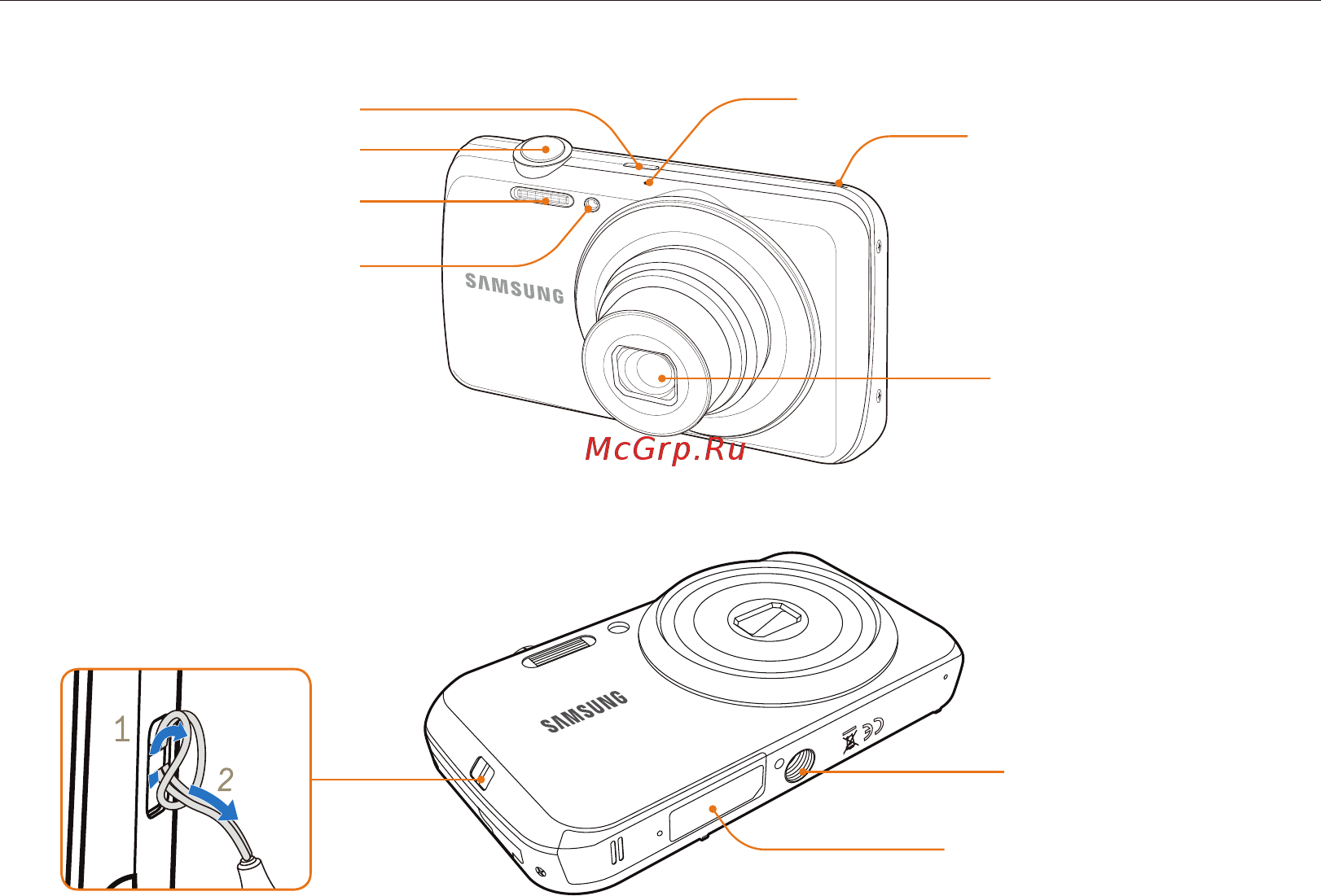 Samsung ES80 Silver [14/105] Расположение элементов камеры