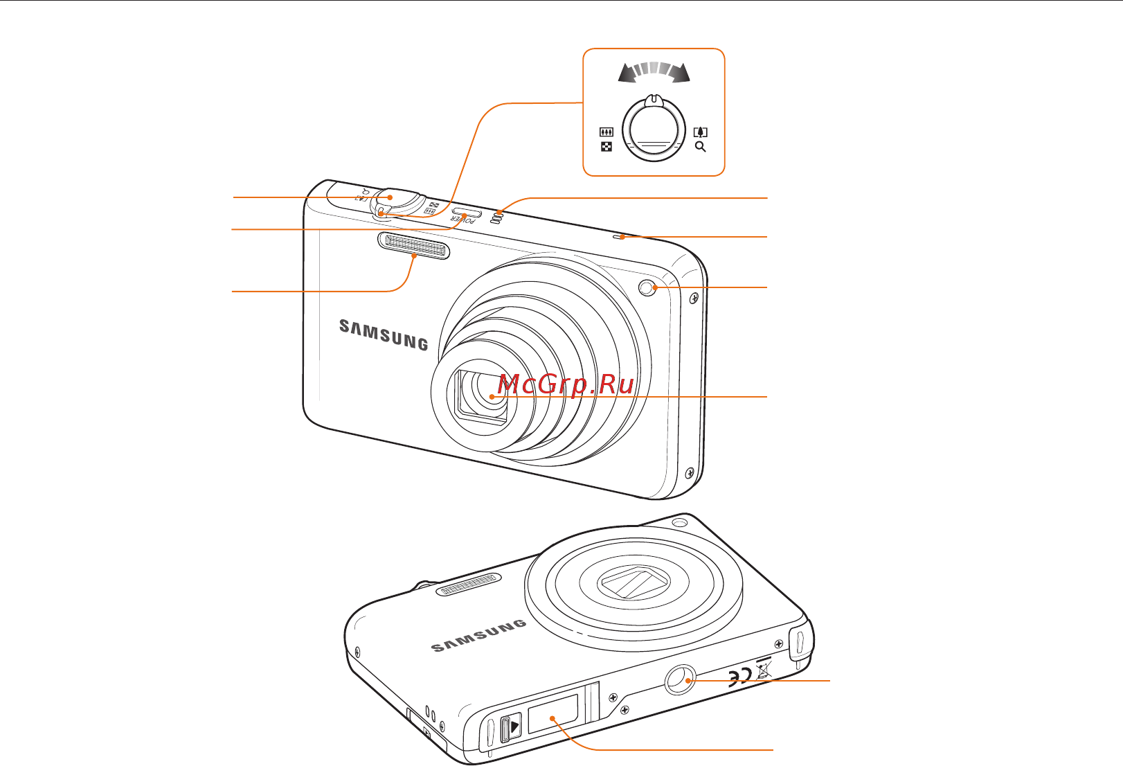Samsung PL210 [14/114] Перед началом использования камеры ознакомьтесь с элементами камеры и их функциями