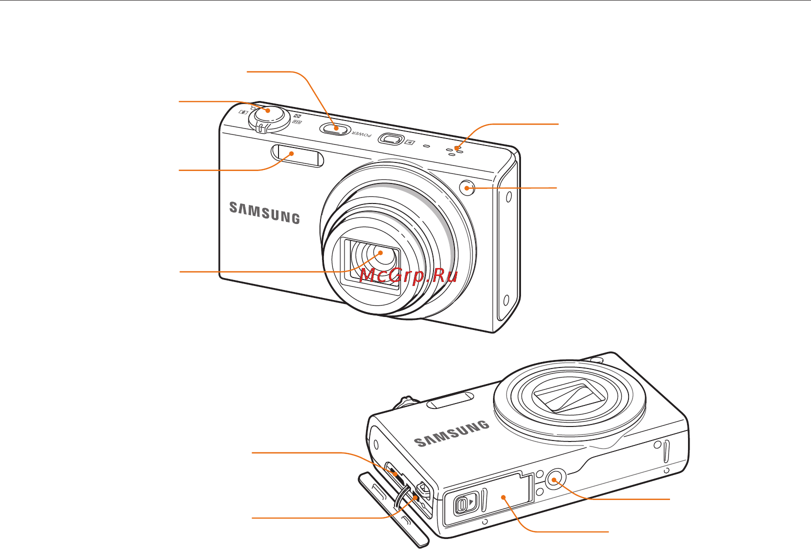 Samsung WB210 Black [15/137] Перед началом использования ознакомьтесь с элементами камеры и их функциями