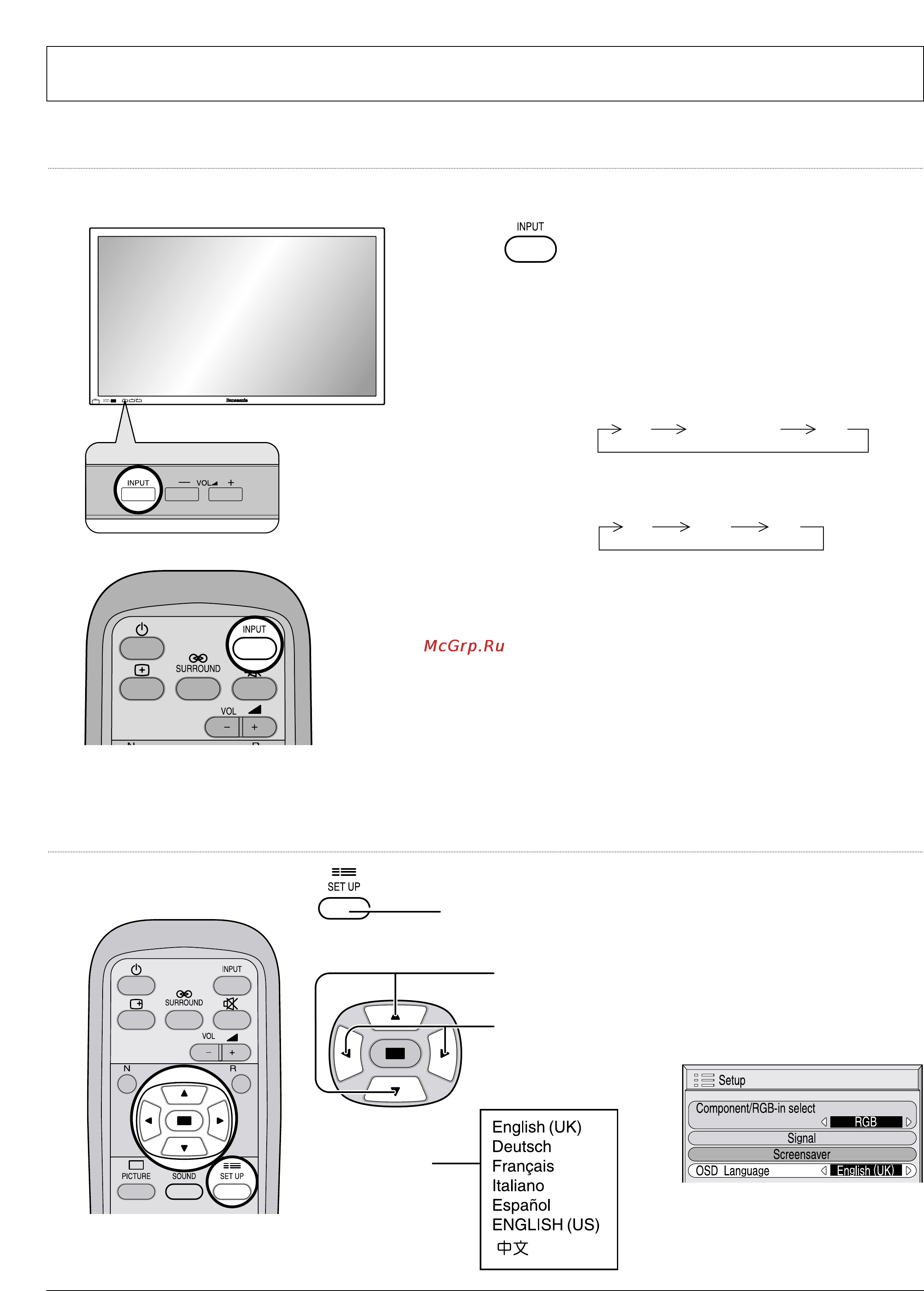 Panasonic TH-42PW4RZ [17/36] Выбор входного сигнала