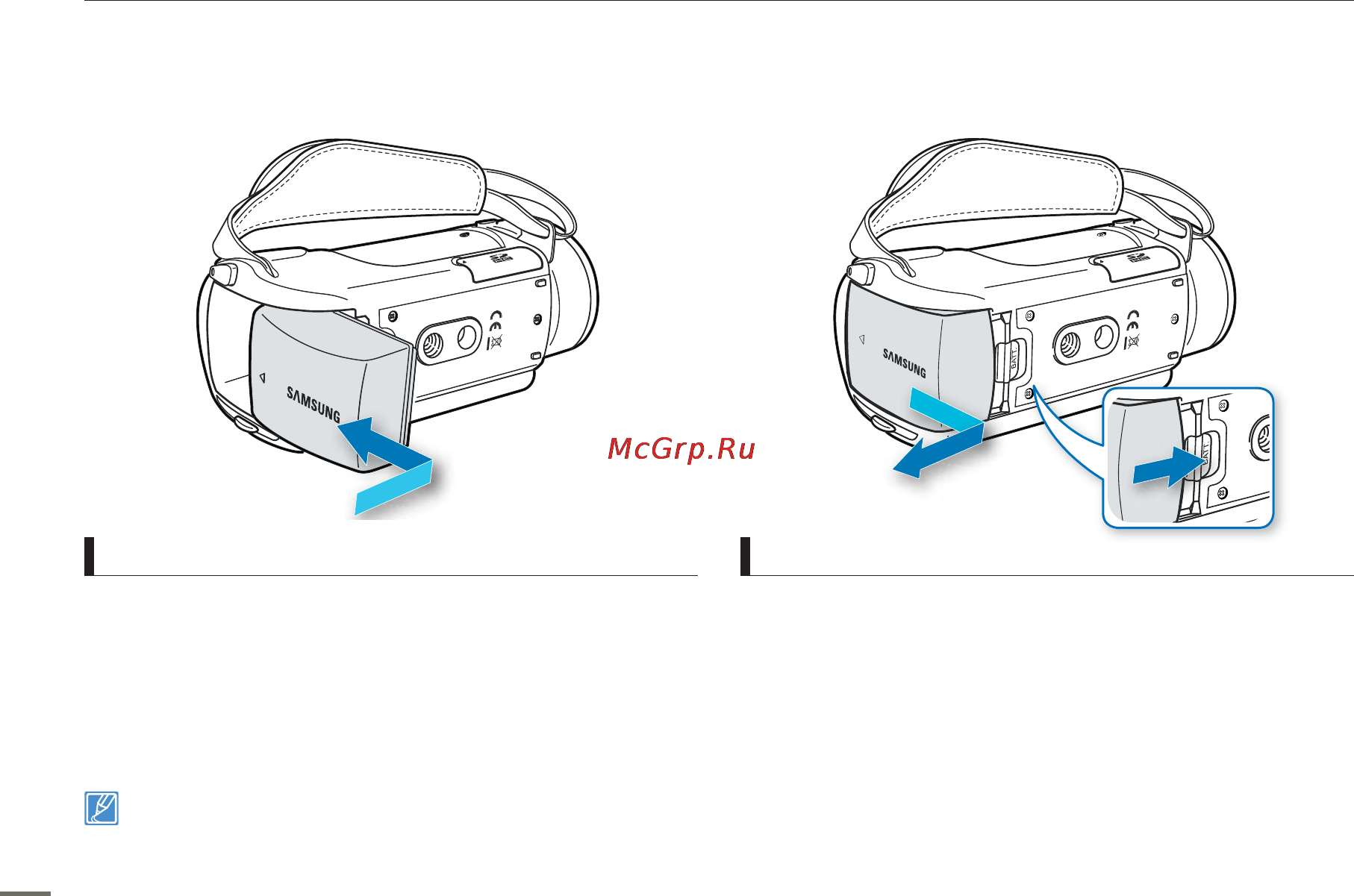 Samsung HMX-H320BP [22/118] Использование батарейного блока