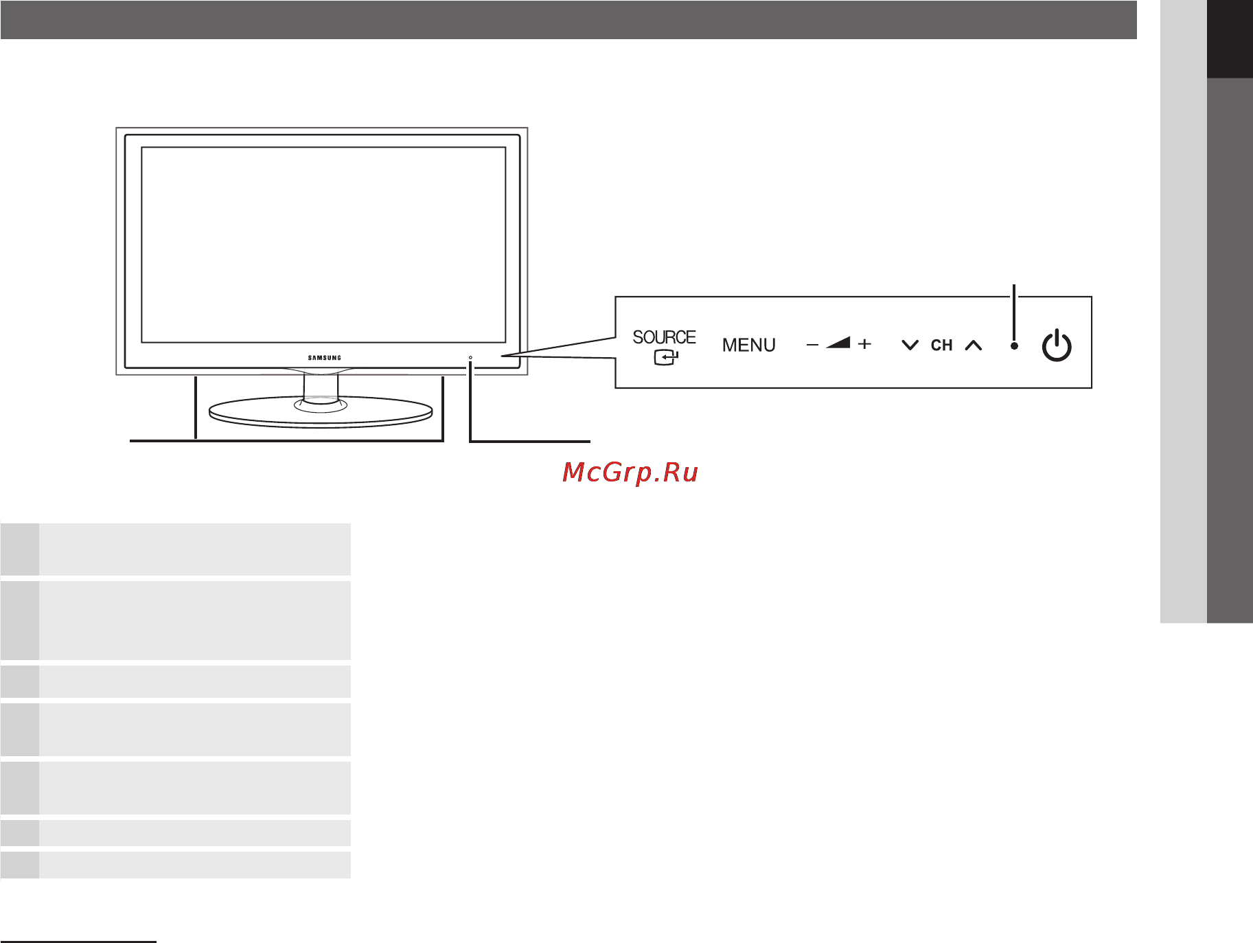 Samsung UE-22 C4010 PW [5/43] Начало работы