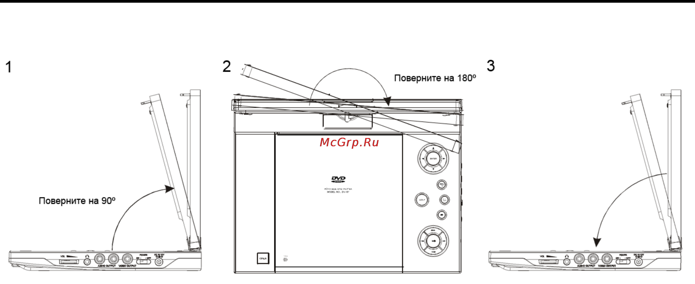 Nexx NDV-9300 [9/22] Вращение экрана