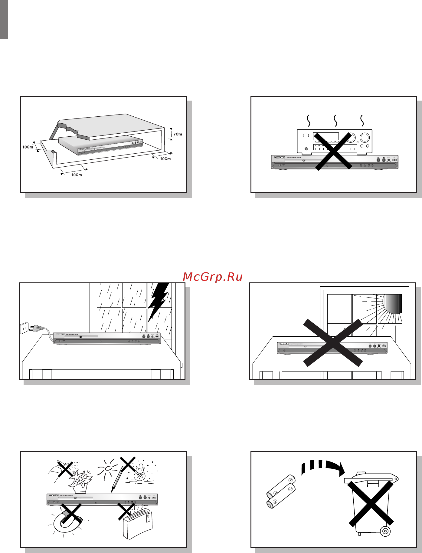 Samsung DVD-K350 [3/120] Меры предосторожности