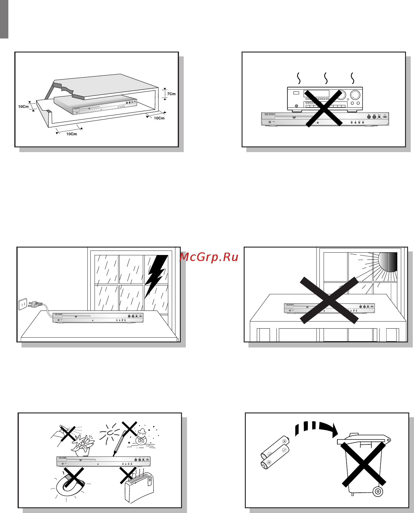Samsung DVD-K320 [119/232] Меры предосторожности