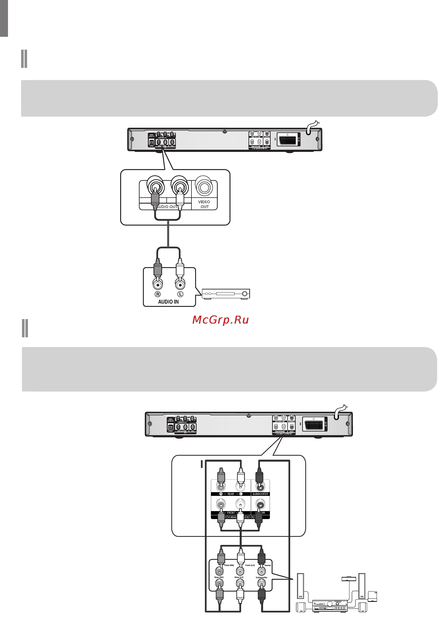 Samsung DVD-K320 [183/232] Пщключення аудювиходу до пщсилювача