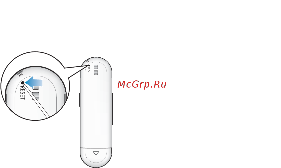 Samsung YP-U5QB (2Gb) White [14/65] Если мр3 плеер не включается не воспроизводит музыку или не распознается компьютером при подключении попробуйте сделать перезагрузку системы