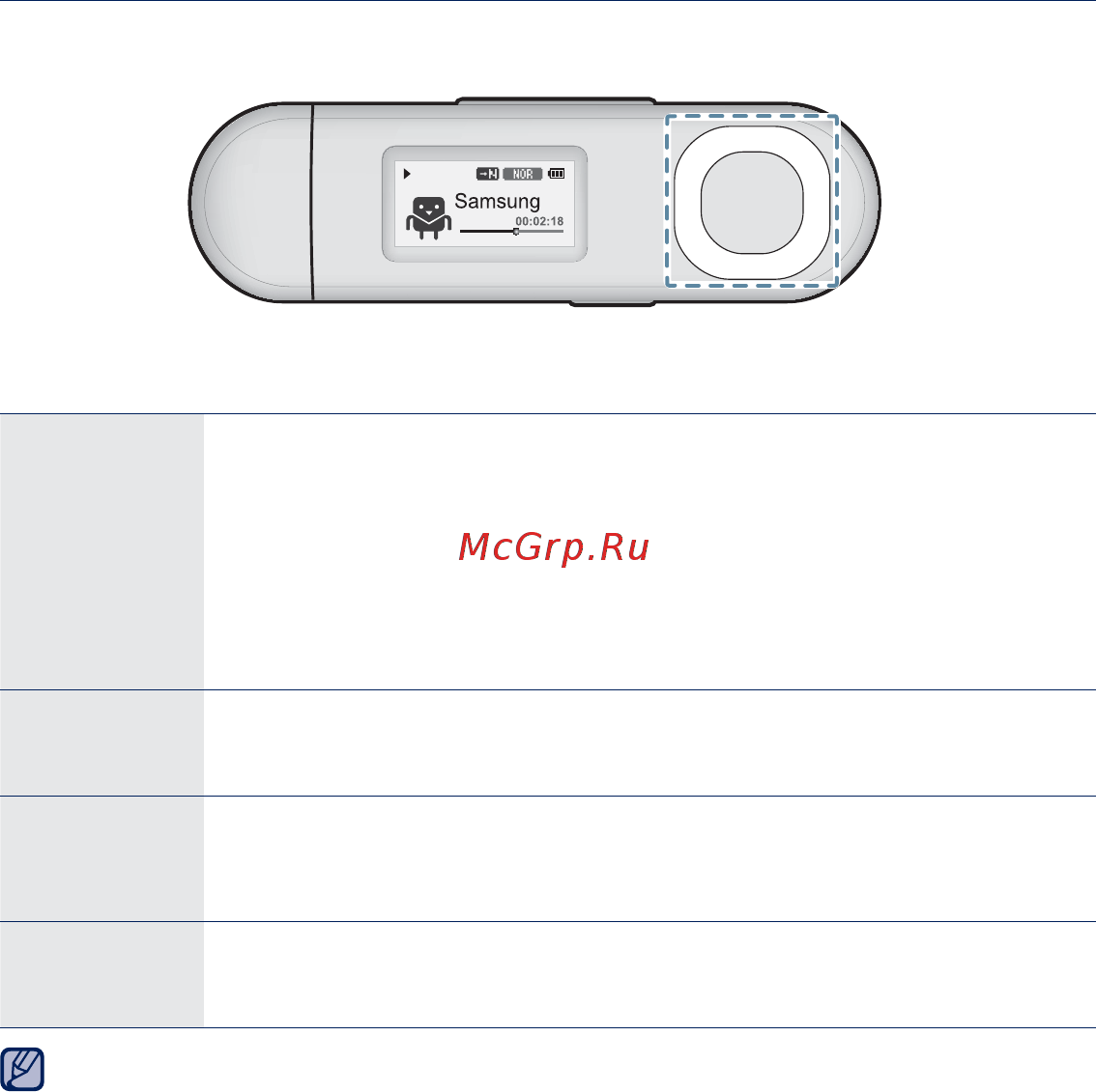 Samsung YP-U5QB 2Gb Black [38/65] Нажмите для увеличения уменьшения уровня громкости