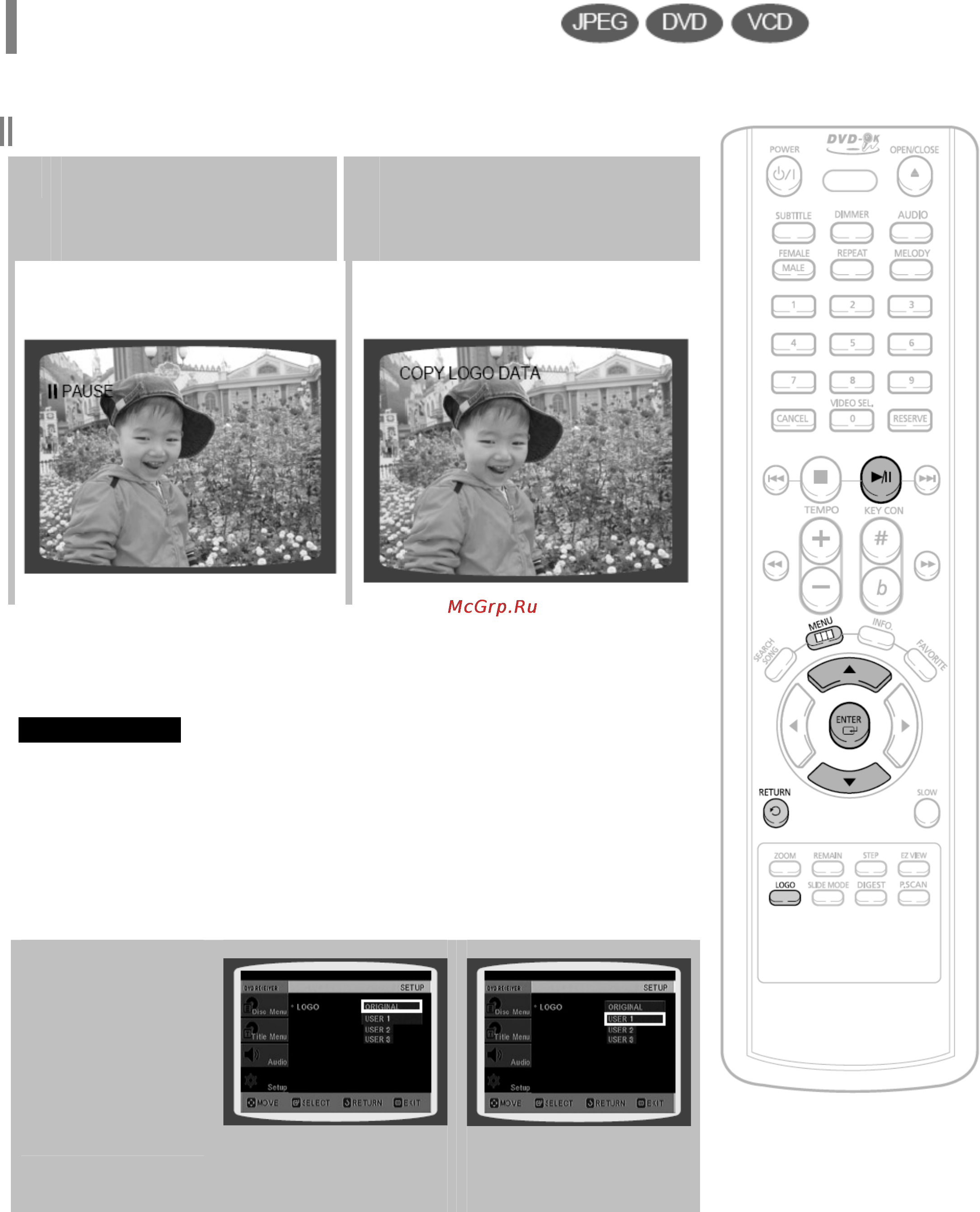 Samsung DVD-K150 [36/59] Установка фонового рисунка
