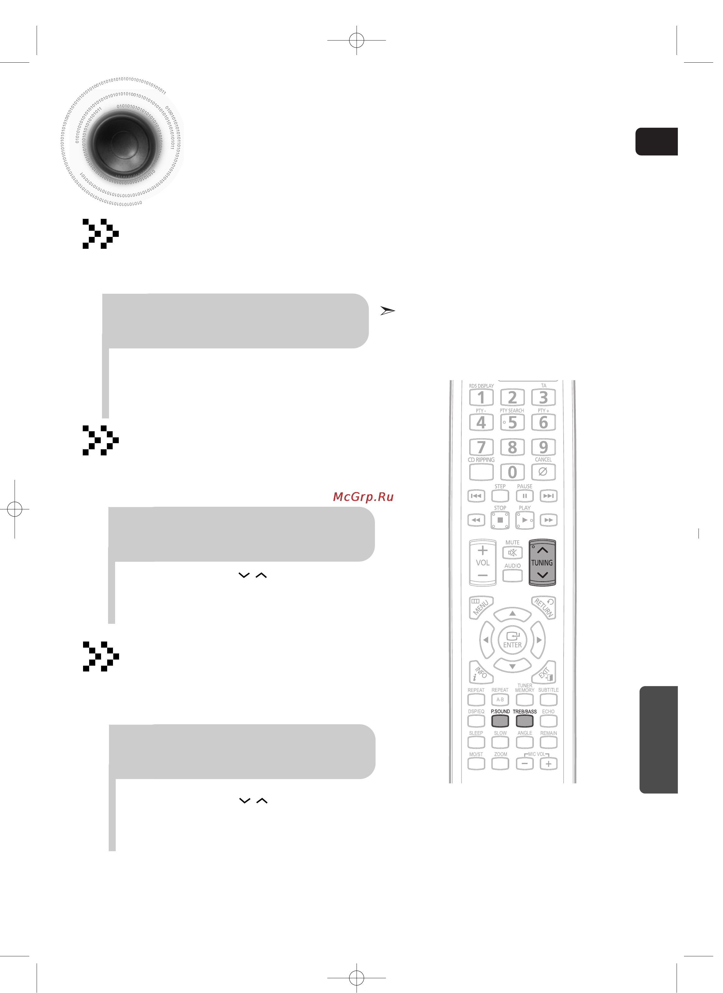 Samsung MM-C330D [50/61] Ваша мини система снабжена функцией улучшения звучания power sound мощный звук при использовании функции power sound происходит подчеркивание низких частот и двойное усиление уровня высоких частот или басов что обеспечивает получение полноценного мощного звука
