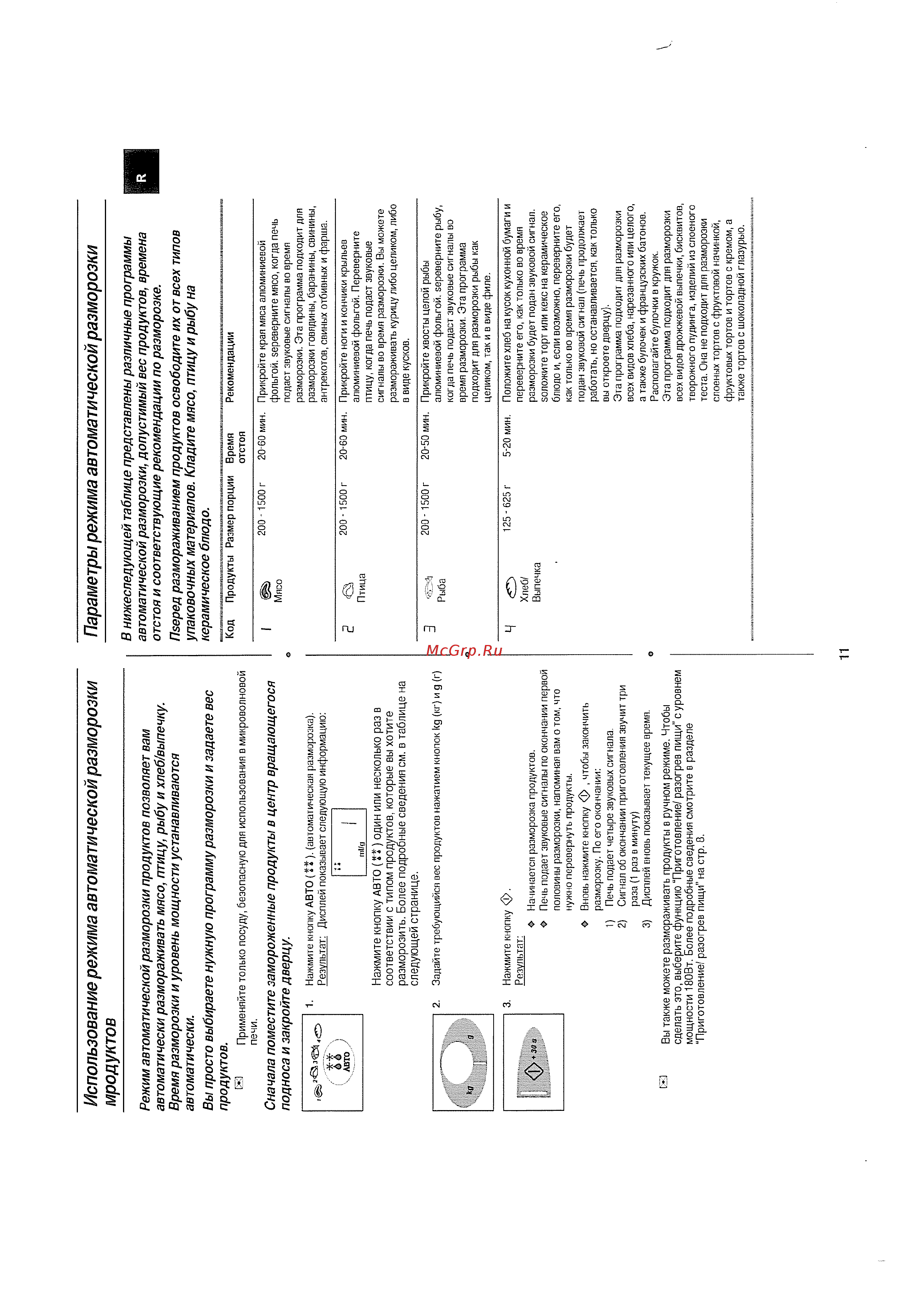 Samsung CE-2738 NR [11/24] Использование режима автоматической разморозки