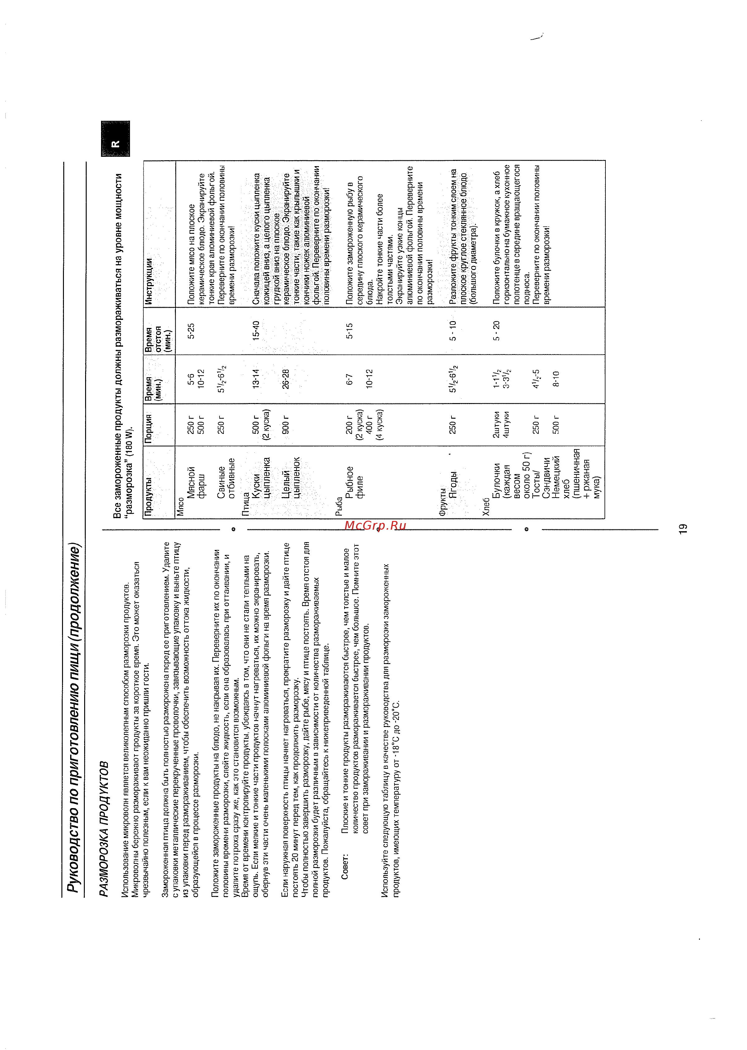 Samsung CE-2738 NR [19/24] Руководство по приготовлению пищи продолжение