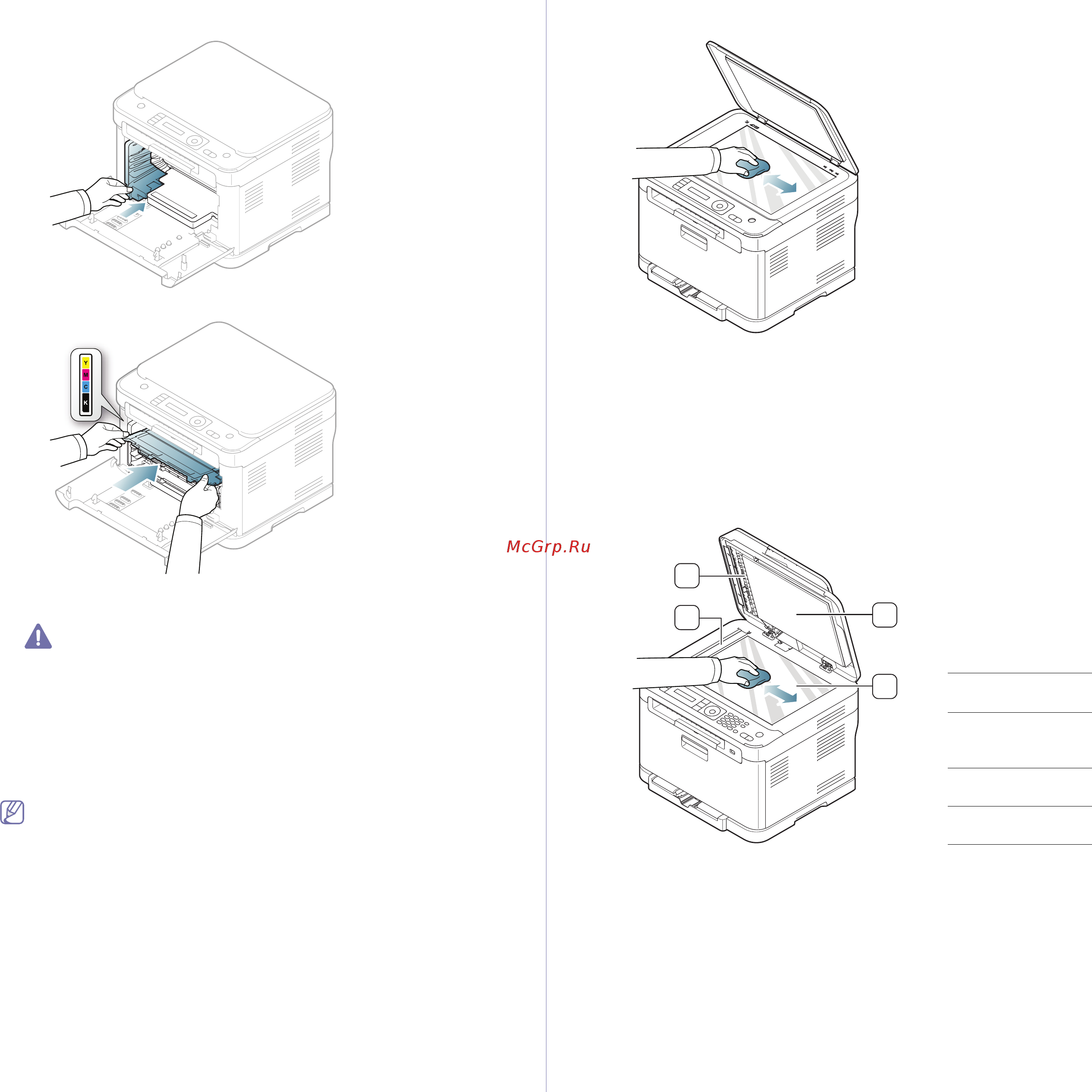 Samsung CLX-3185/XEV [120/159] Очистка блока сканирования