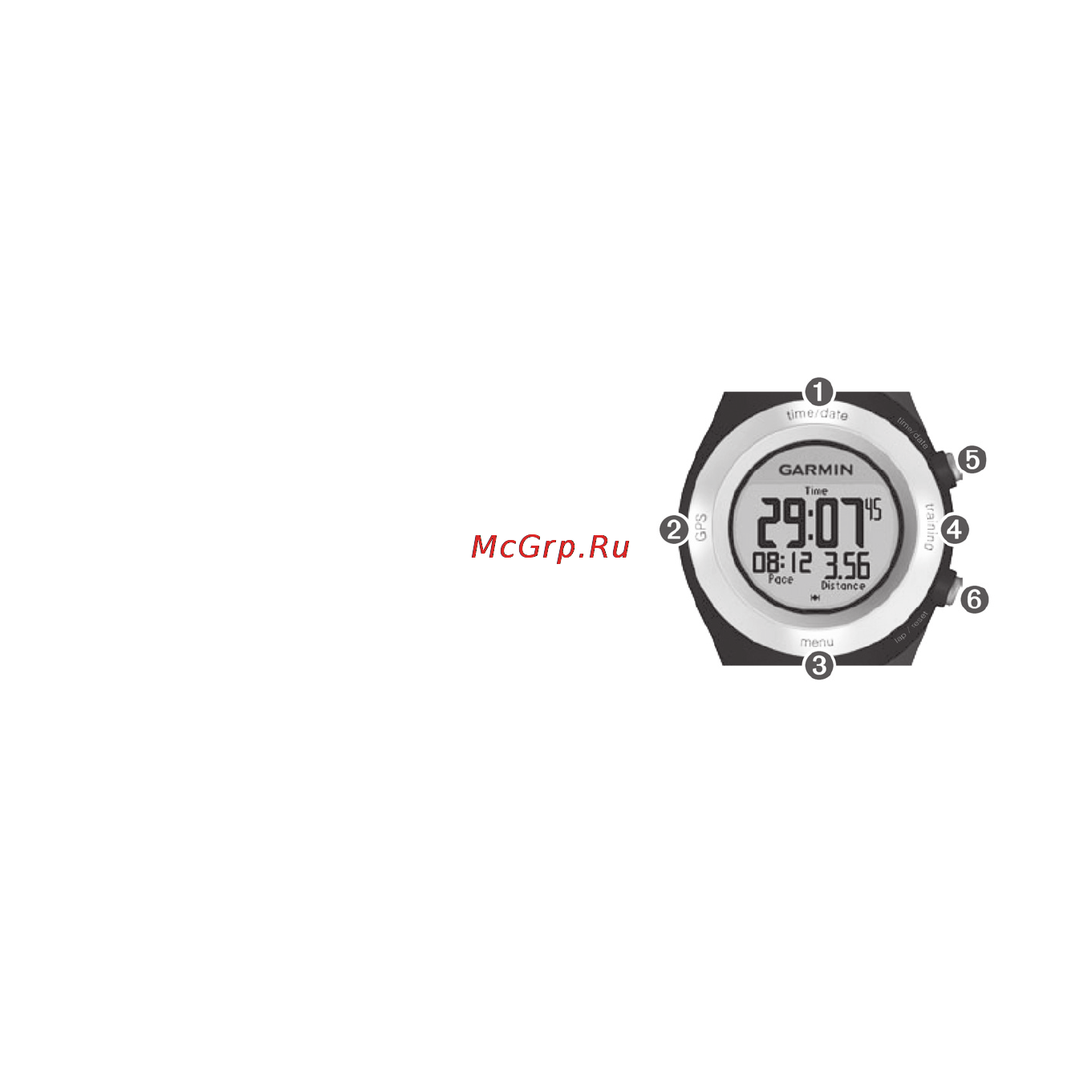 Garmin Forerunner 405 CX [21/88] Области сенсорного кольца и кнопки