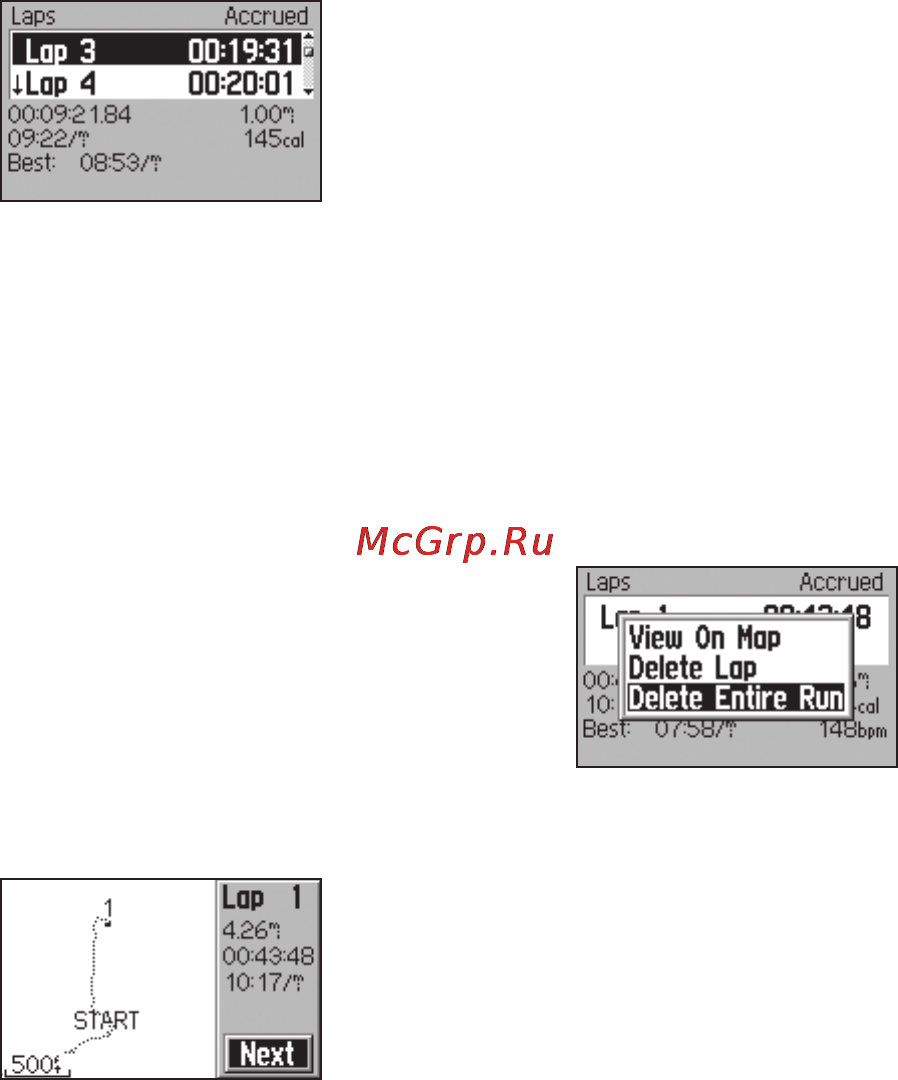 Garmin Forerunner 305 HRM Инструкция по эксплуатации онлайн [39/80] 36580