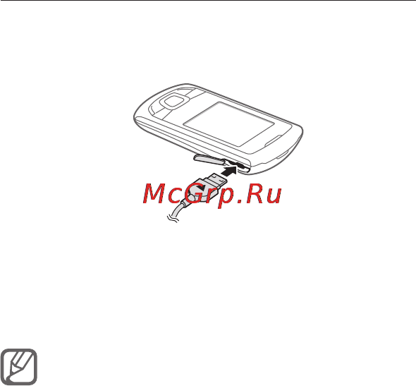 Samsung GT-E2550 Black [10/66] Зарядка аккумулятора