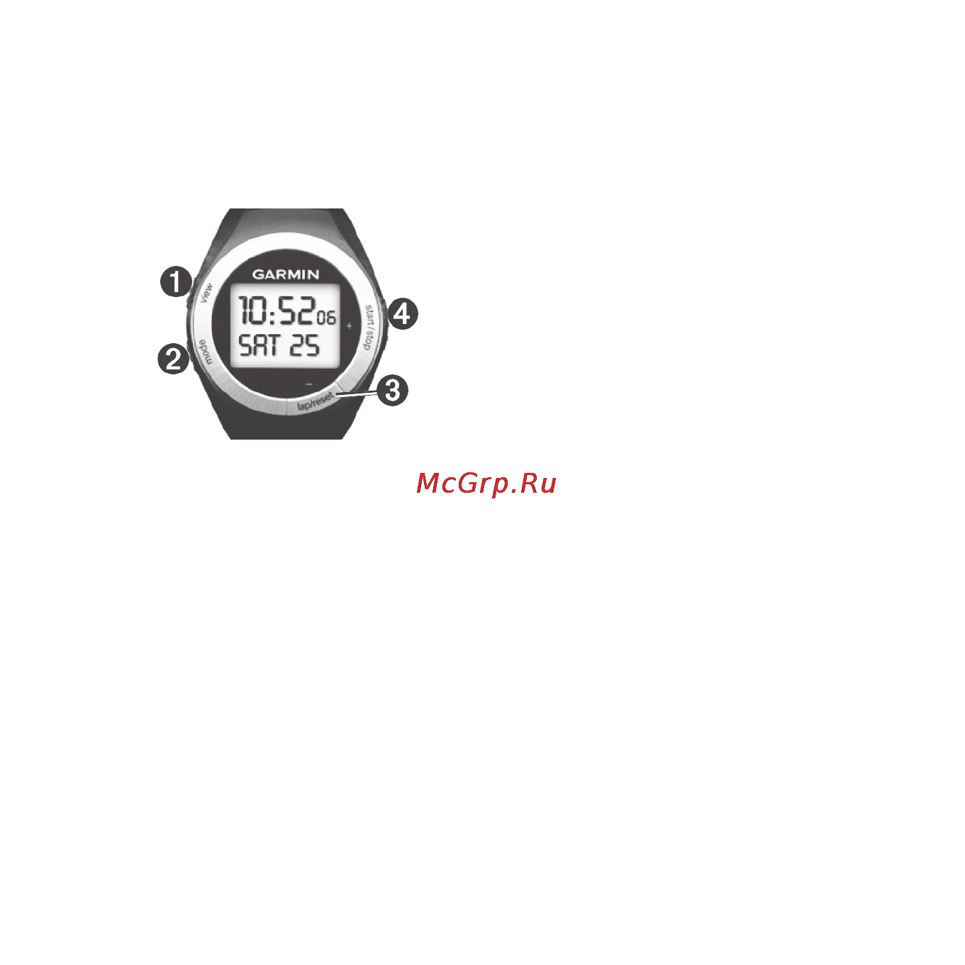Garmin Forerunner 50 HR + Foot Pod [6/56] Функции кнопок