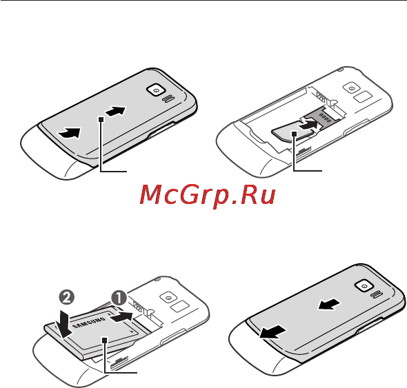 Samsung GT-C3530 Silver [13/83] Установка sim карты и аккумулятора