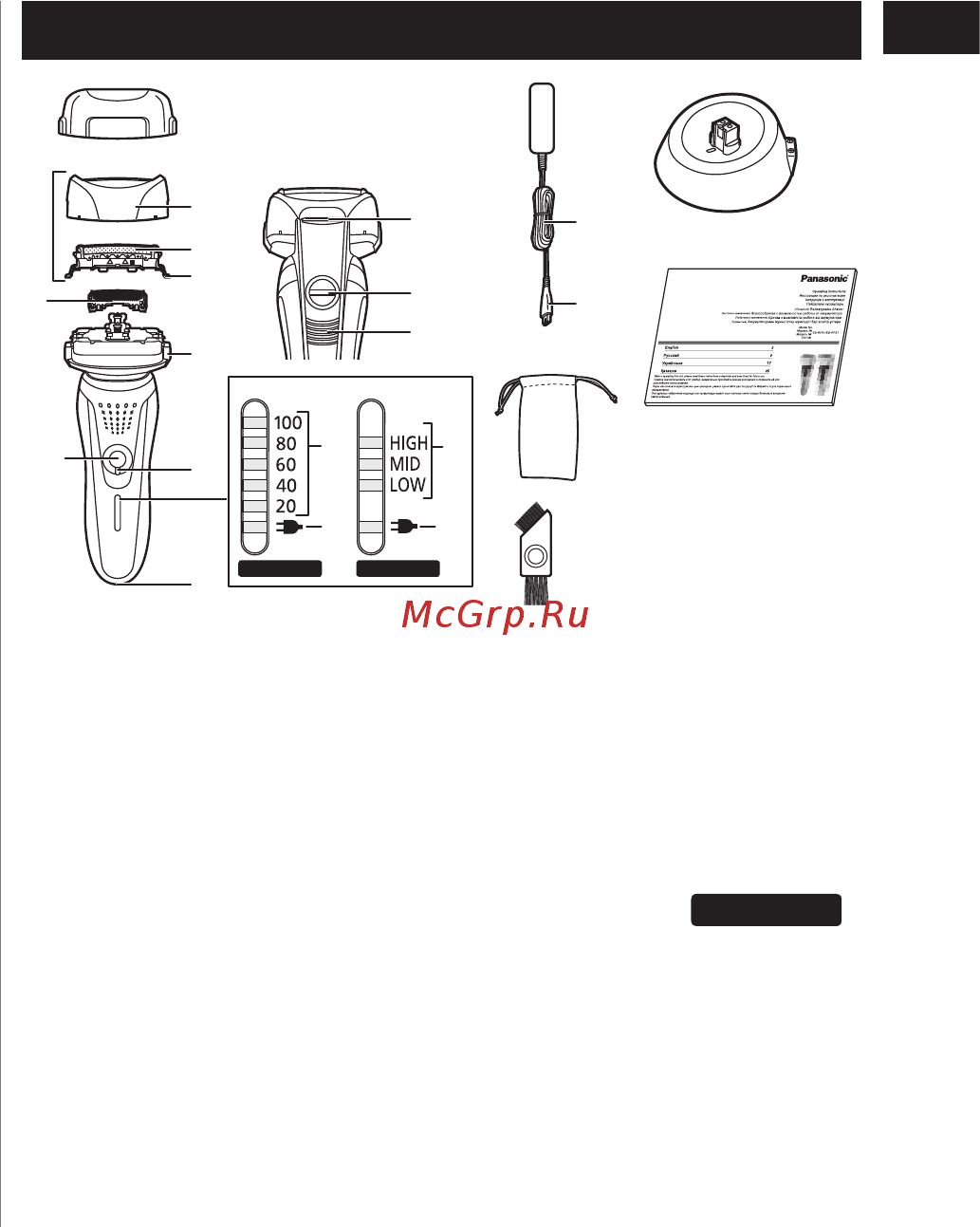 Panasonic ES-RF31 [3/32] Parts identification