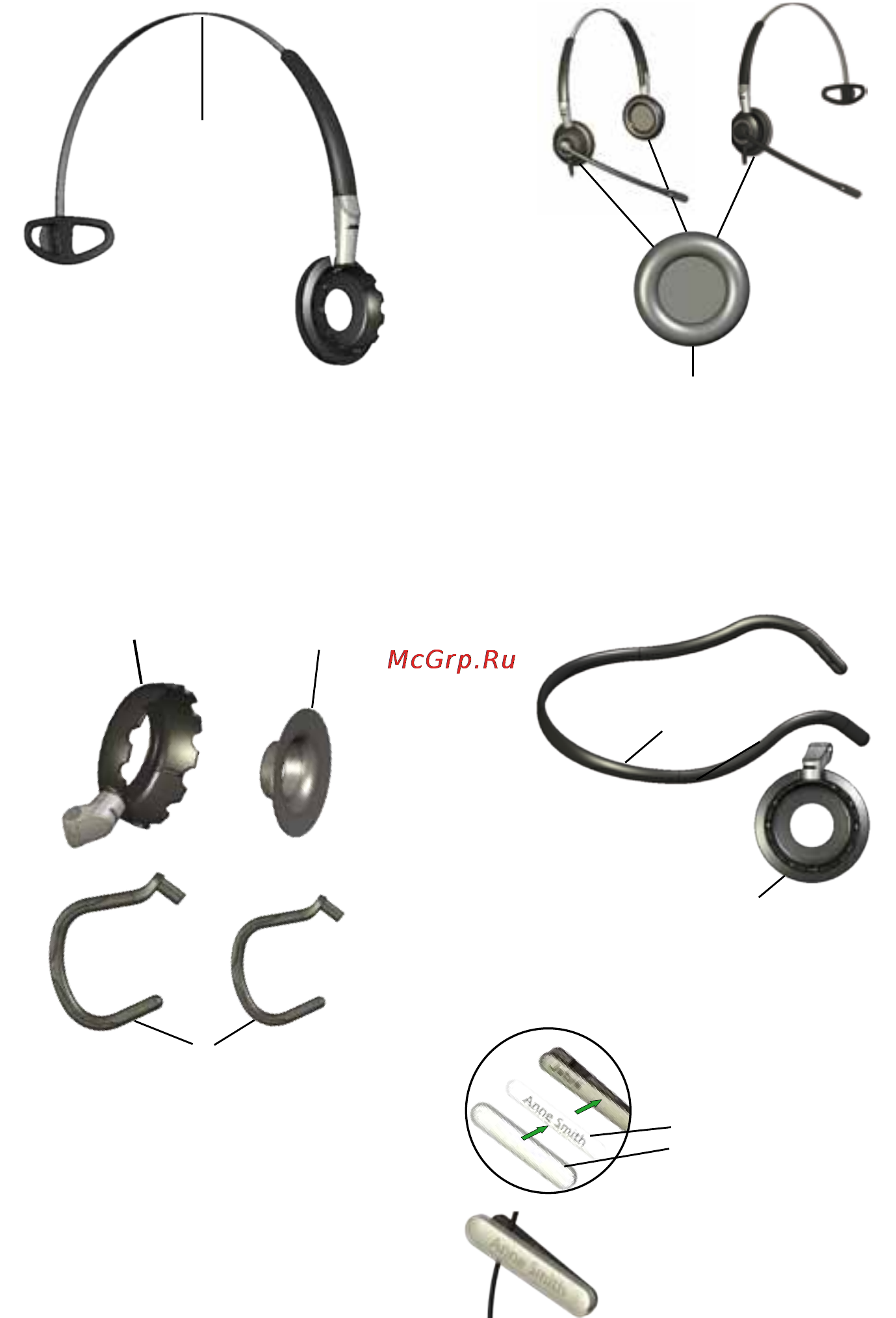 Jabra BIZ 2400 USB Duo MS [3/15] Комплекте заушиной