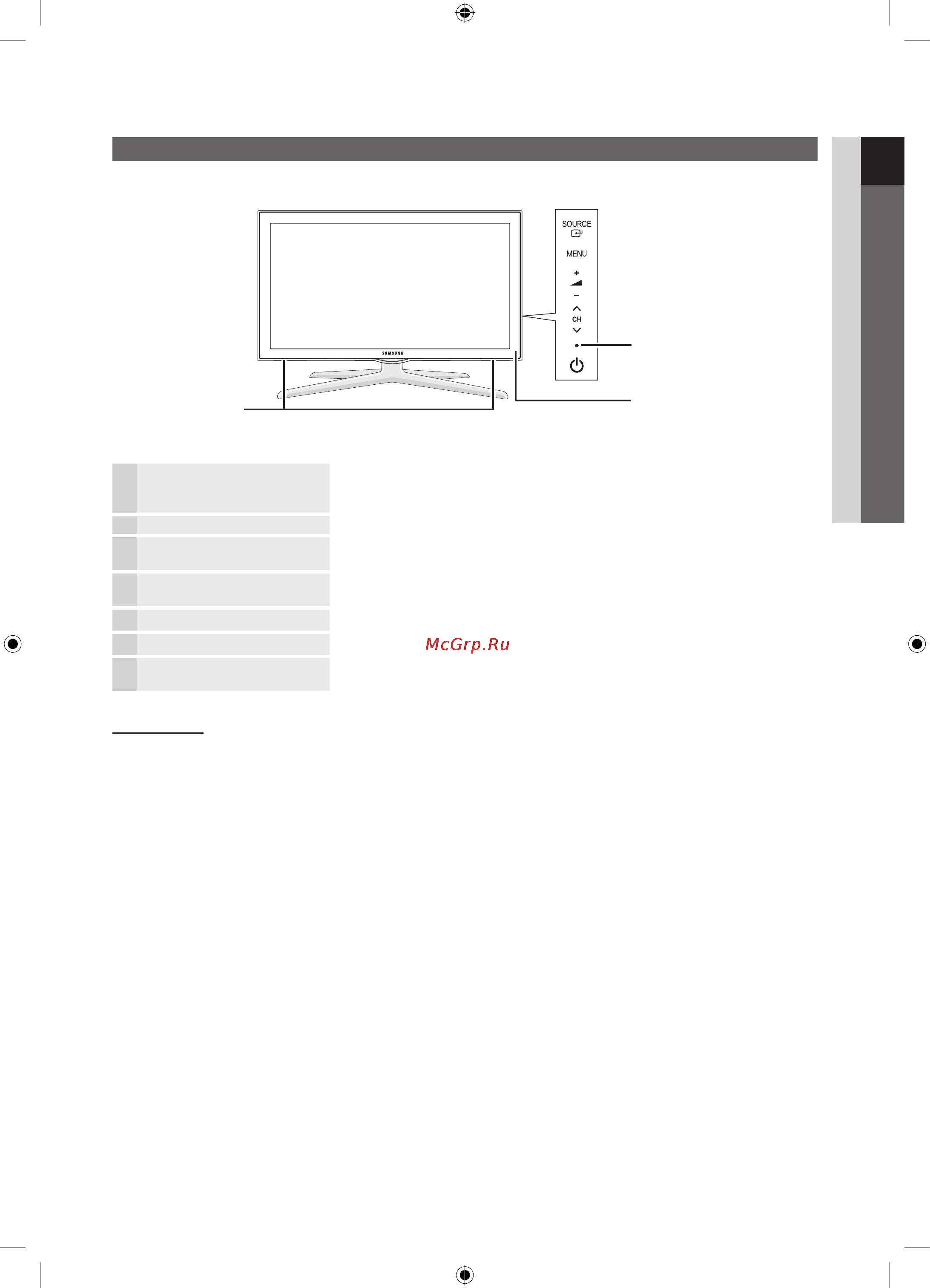 Samsung PS-50 C490 B3W [5/41] Начало работы