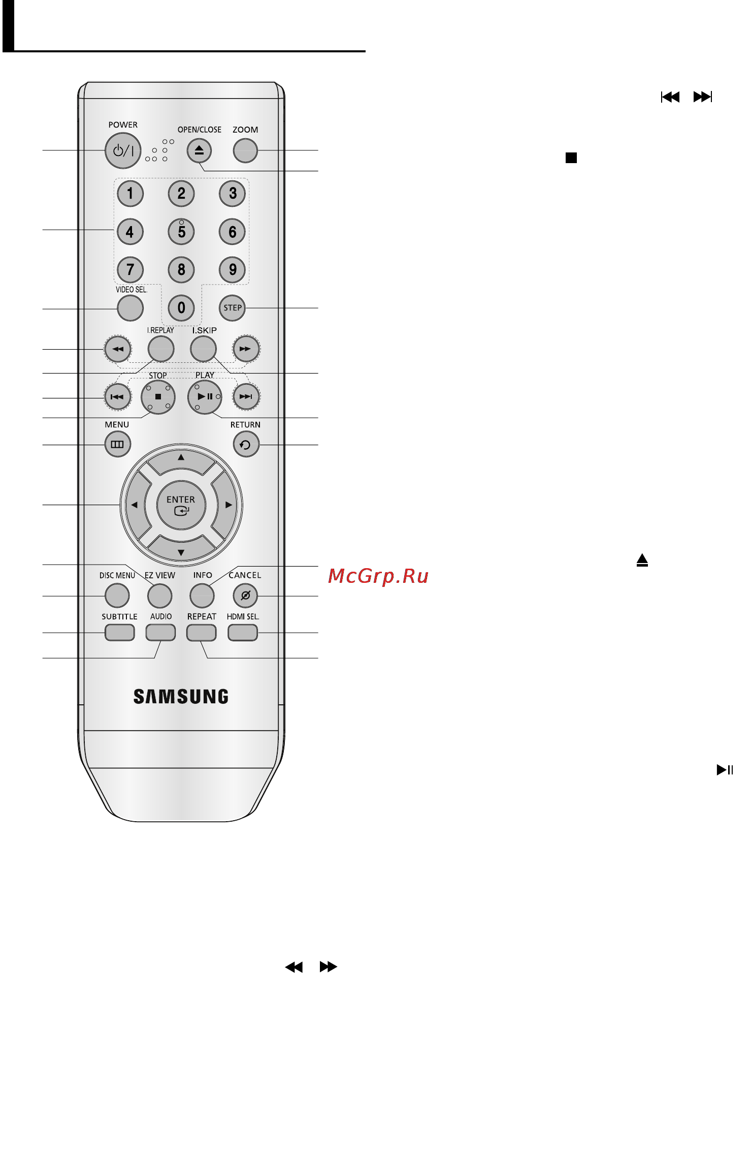 Samsung DVD-HD870 [8/70] Знакомство с пультом дистанционного управления